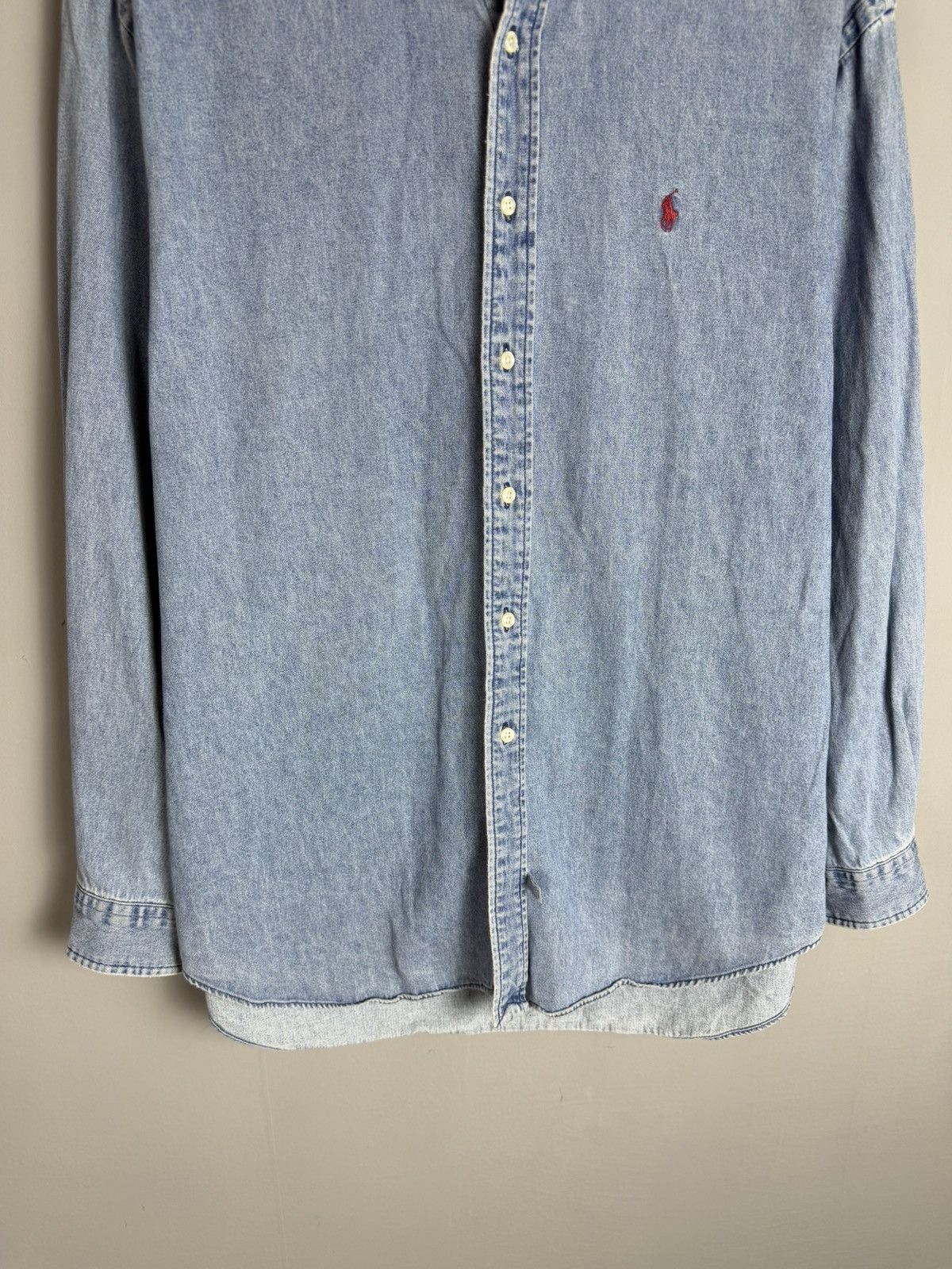 Polo Ralph Lauren Vintage 90s Polo Ralph Lauren denim shirt Size US L / EU 52-54 / 3 - 3 Thumbnail