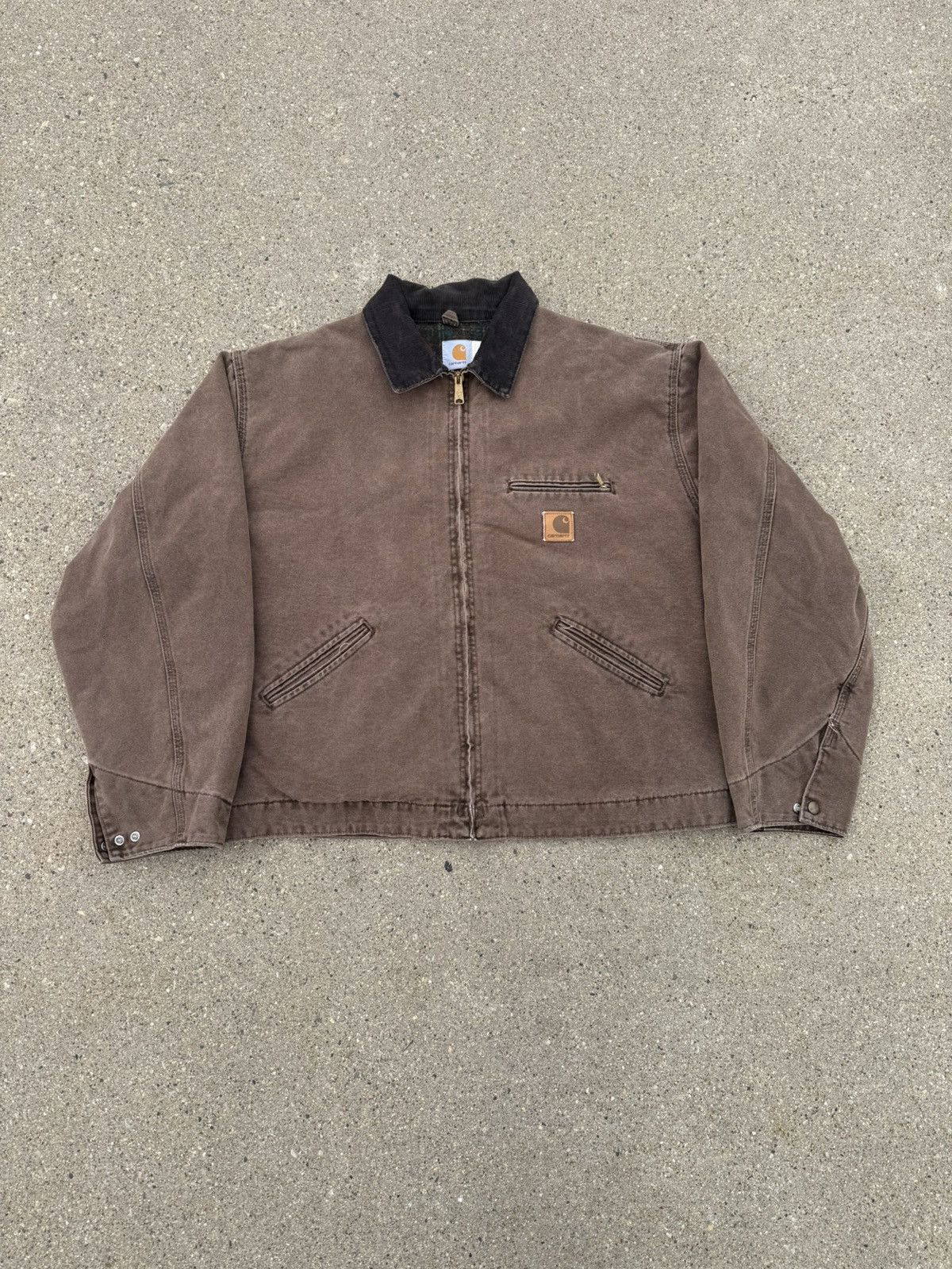 Carhartt VTG J43CHT Brown Blanket XL Lined Carhartt Detroit Jacket Size US XL / EU 56 / 4 - 1 Thumbnail