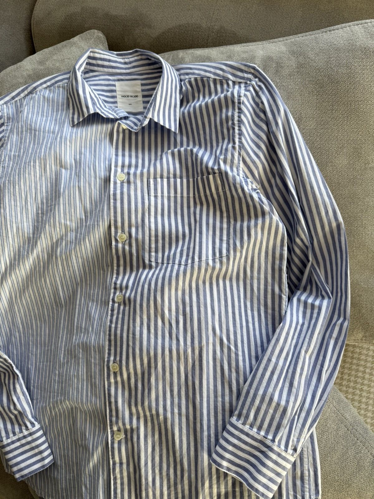 Wood Wood Wood Wood Stripe Button Up Shirt size S-M Size US S / EU 44-46 / 1 - 3 Thumbnail