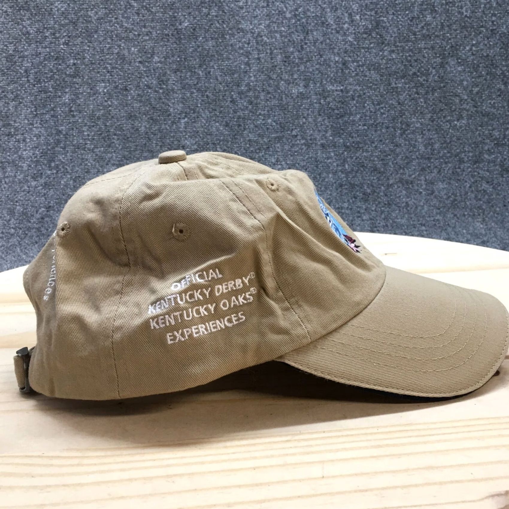 Vintage Kentucky Derby Baseball Cap Hat Mens Beige OS Adjustable Sportsman Size ONE SIZE - 5 Thumbnail
