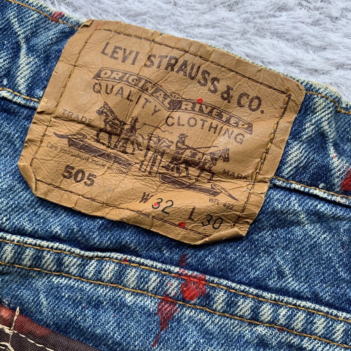 Levi's Vintage Clothing vintage 90’s Levi's 505 skull-patterned paint splatter denim Size US 32 / EU 48 - 10 Thumbnail
