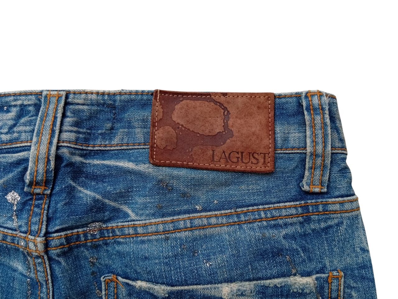KMRii Lagust distressed splattered jeans short Size US 30 / EU 46 - 7 Thumbnail
