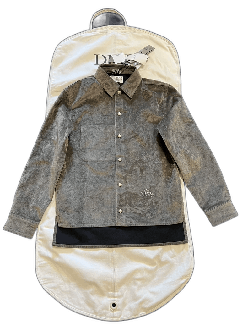 Dior Dior Gray Suede Shirt Jacket with Tags Size US L / EU 52-54 / 3 - 1 Thumbnail