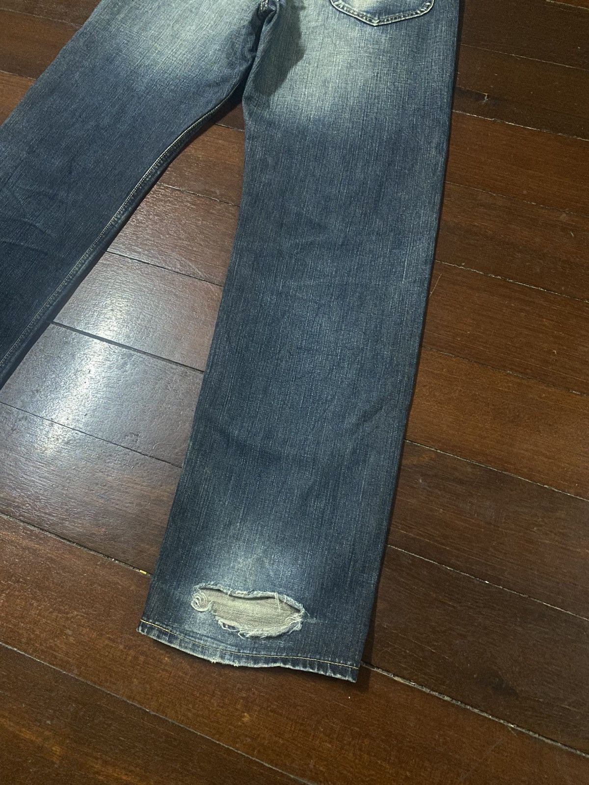 Lee VINTAGE LEE RIDERS SELVEDGE RUSTY MUDWASH DISTRESSED DENIM Size US 35 - 16 Thumbnail