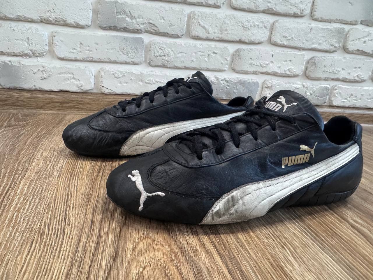 Puma Vintage Puma Speedcat Black Leather Sneakers Size US 11.5 / EU 44-45 - 3 Thumbnail