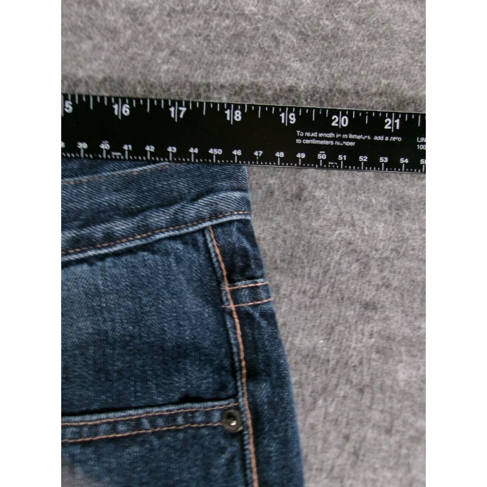 Vintage Concepts by Claiborne Jeans Men 36X27 Straight Leg Relaxed Fit Denim Blue 5-Pocket USA Western 80s 90s Logo Mens Size US 36 / EU 52 - 4 Thumbnail