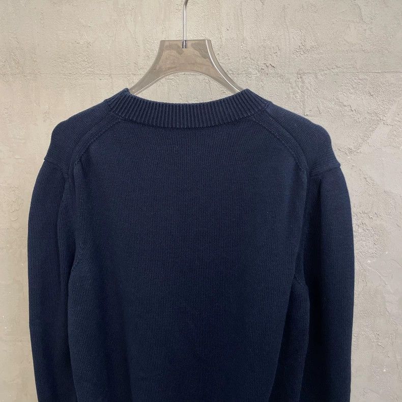Loewe loewe Navy blue embroidered logo round-neck knitted sweater Size US S / EU 44-46 / 1 - 4 Thumbnail