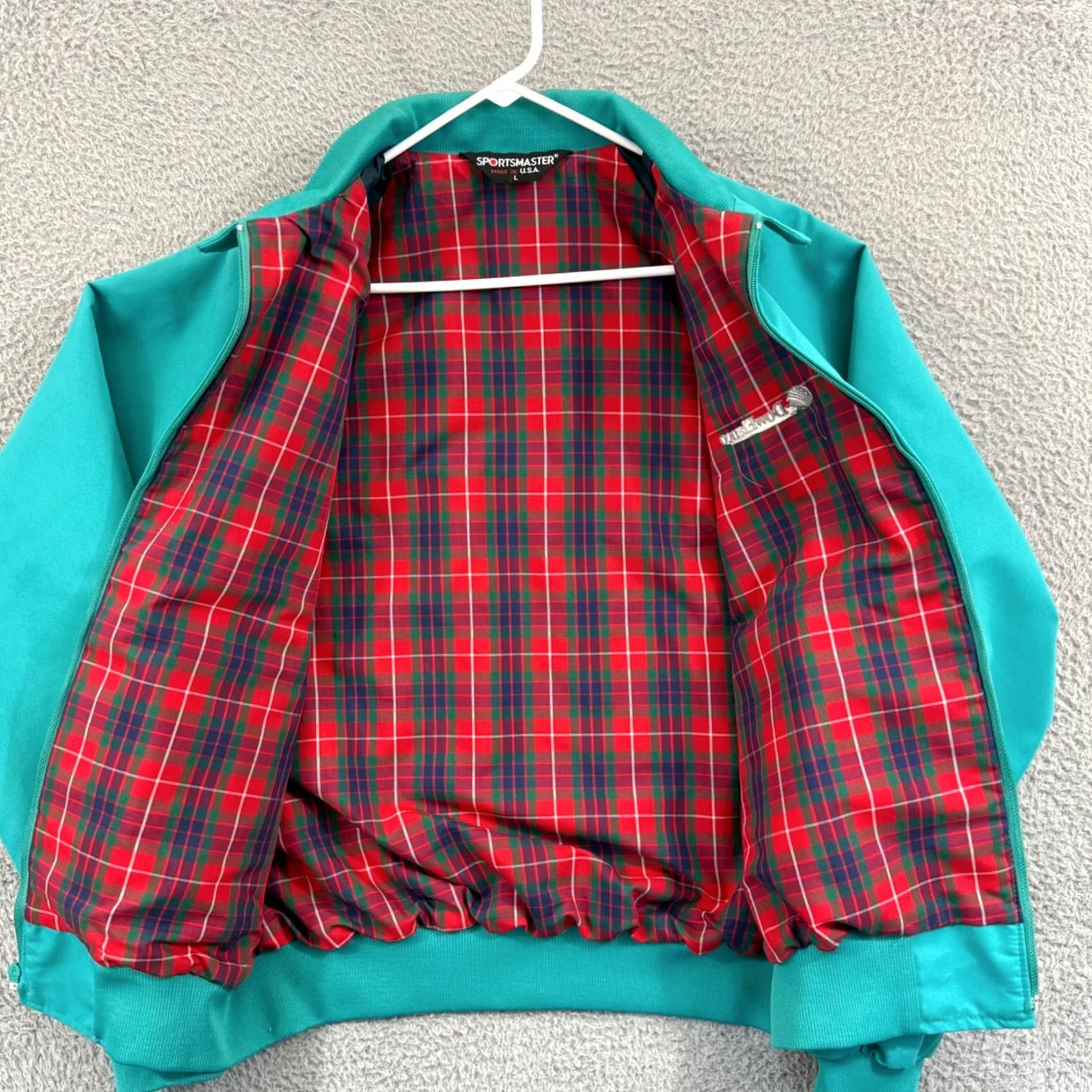 Vintage VINTAGE Sportsmaster Jacket Mens Large Blue Plaid Lined Zip Bomber Sport USA Jacket Size US L / EU 52-54 / 3 - 7 Thumbnail