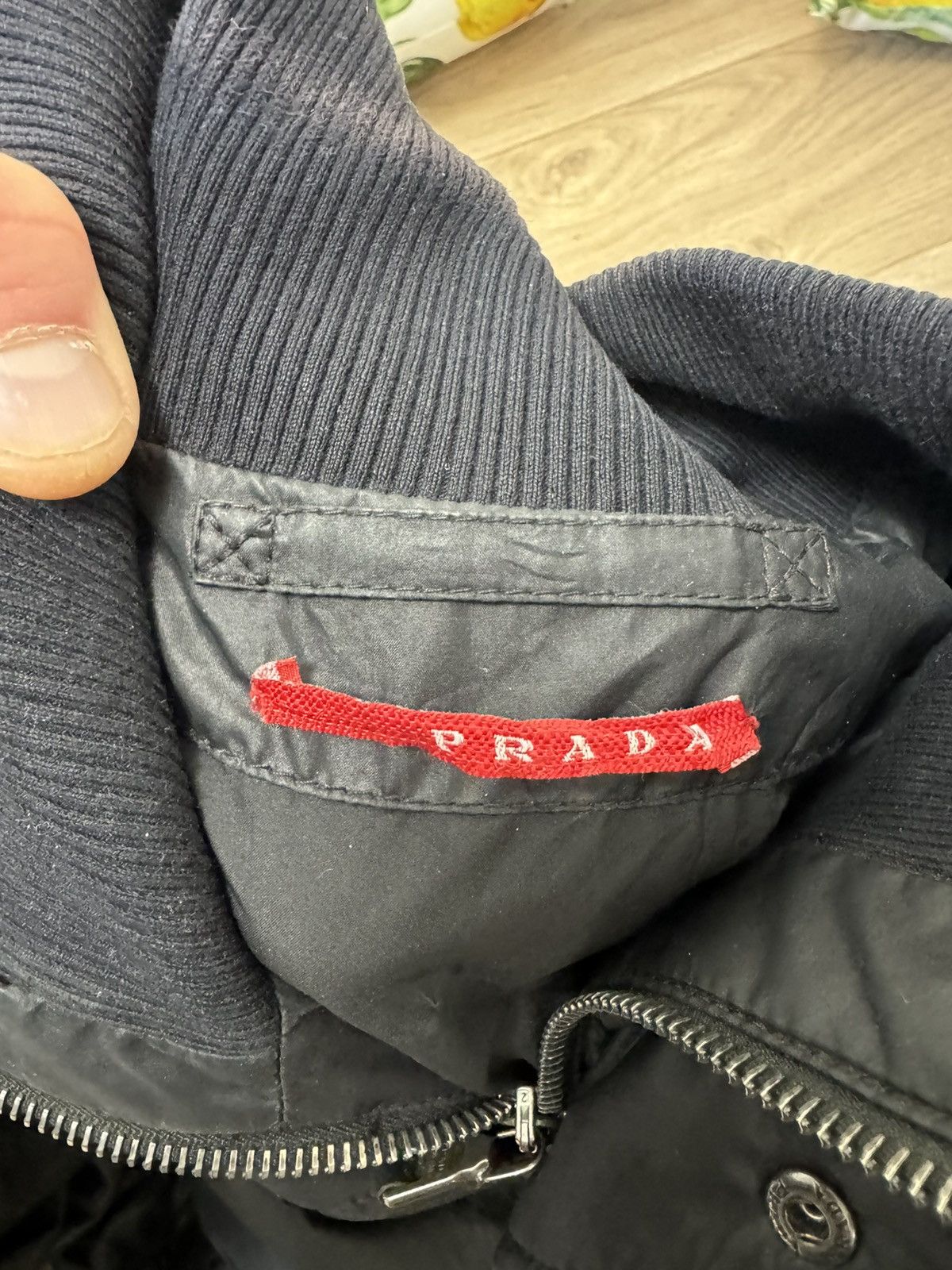 Prada Vintage Prada Sport Archive Linea Rossa Black Nylon Jacket Size US L / EU 52-54 / 3 - 3 Thumbnail