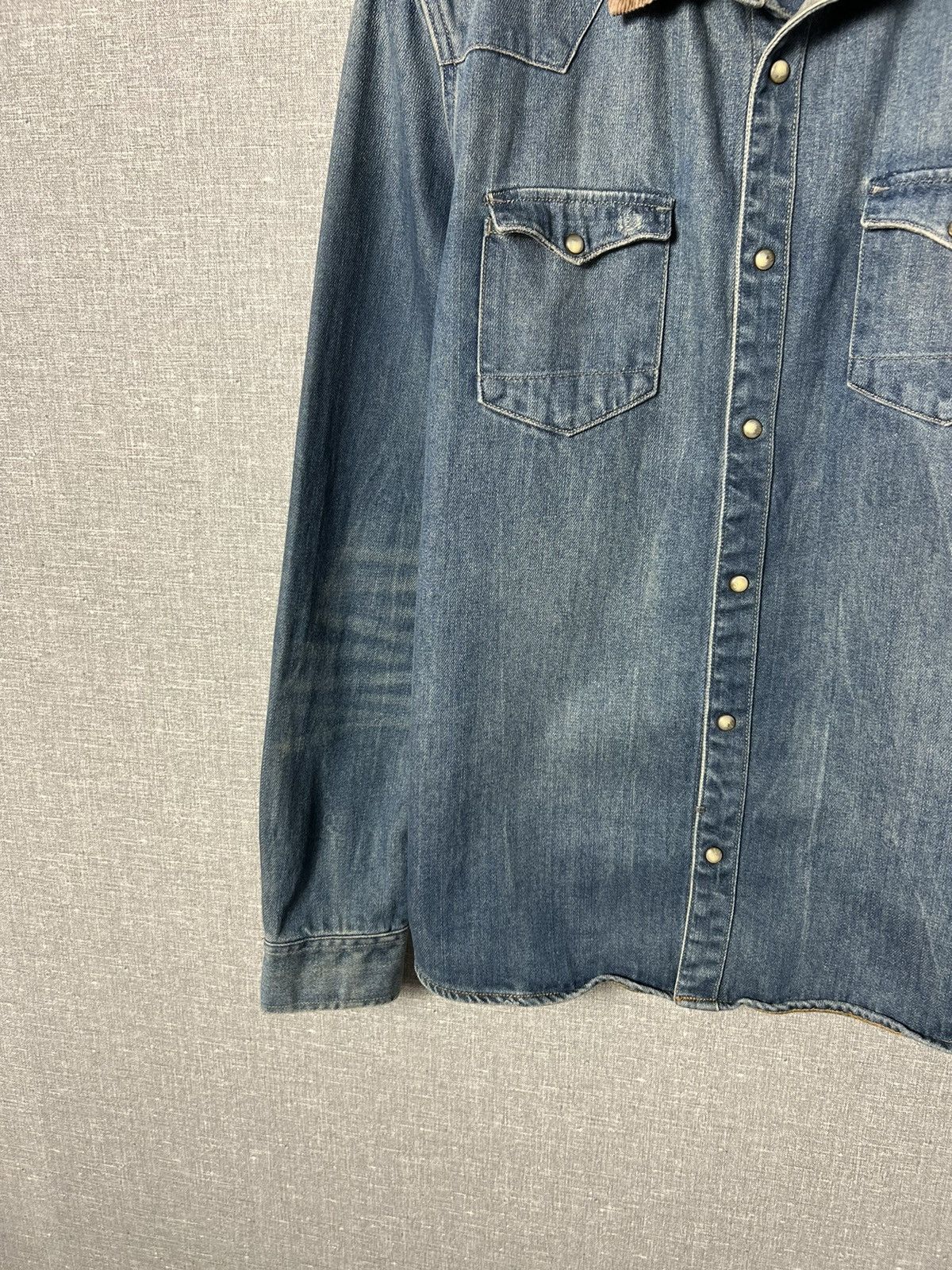 Allsaints AllSaints Redford Denim Long Sleeve Corduroy Collar Shirt Size US M / EU 48-50 / 2 - 8 Thumbnail