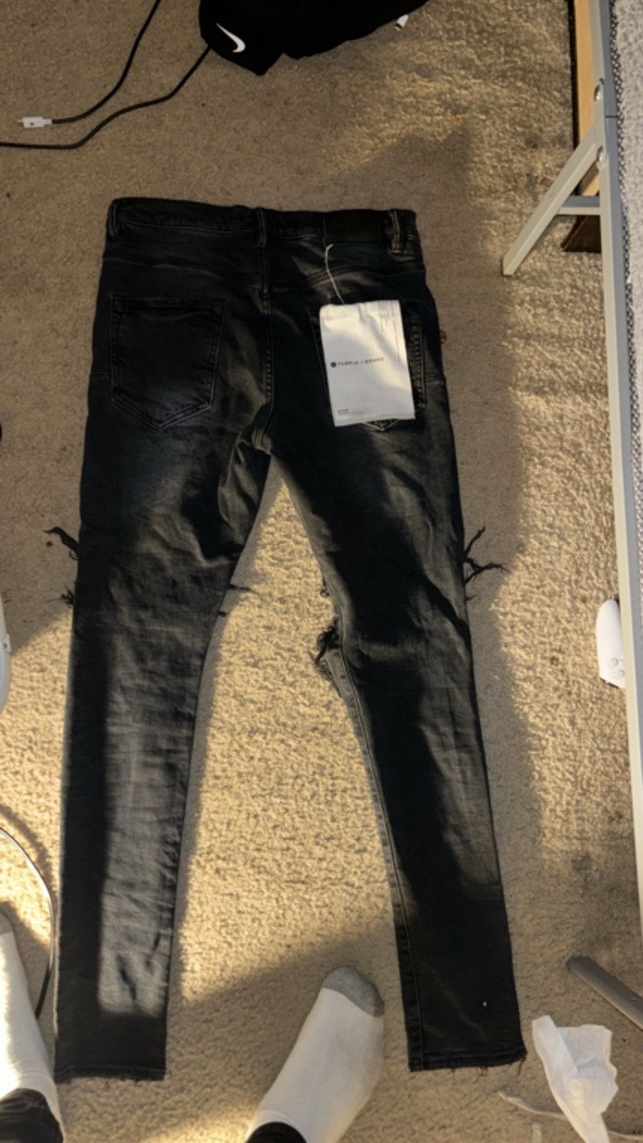Purple Brand Black purple jeans distressed Size US 30 / EU 46 - 2 Thumbnail