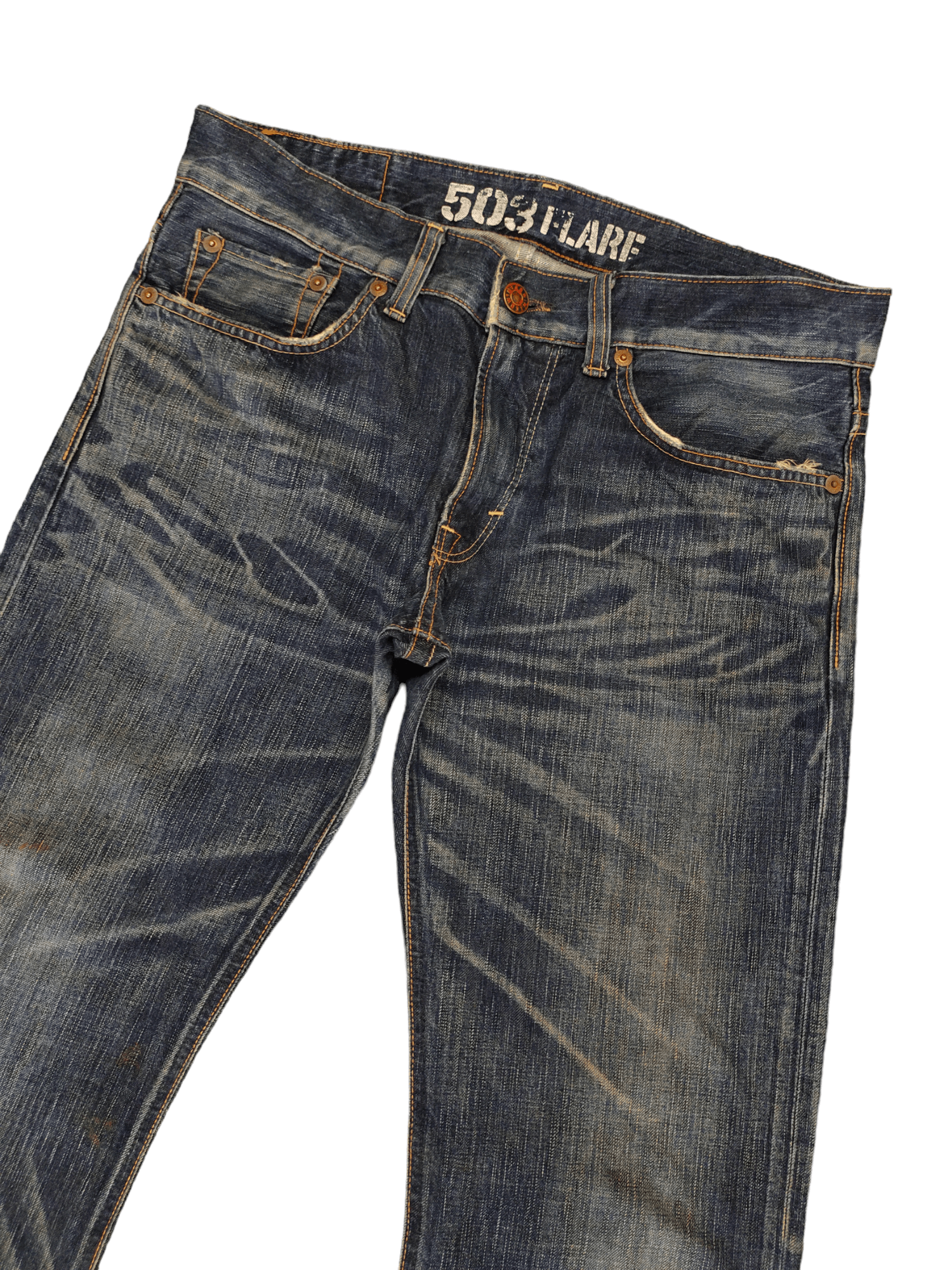 If Six Was Nine Flare Jean Edwin 503 Flare Clawmark Denim Bootcut Mudmax Goa Size US 34 / EU 50 - 4 Thumbnail