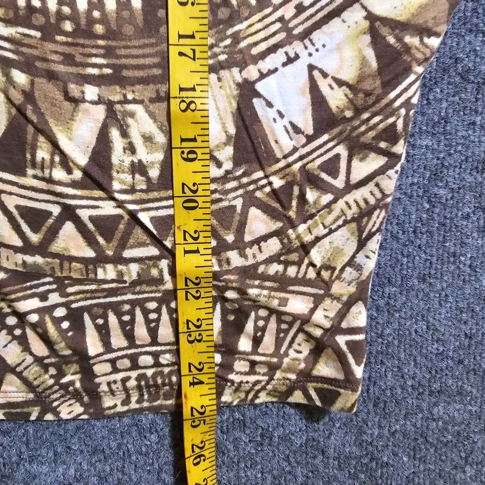 Vintage Chicos Top Shirt Womens Large Brown Geometric Dolman 3/4 Sleeve Stretch Casual Shirt Size L / US 10 / IT 46 - 6 Thumbnail