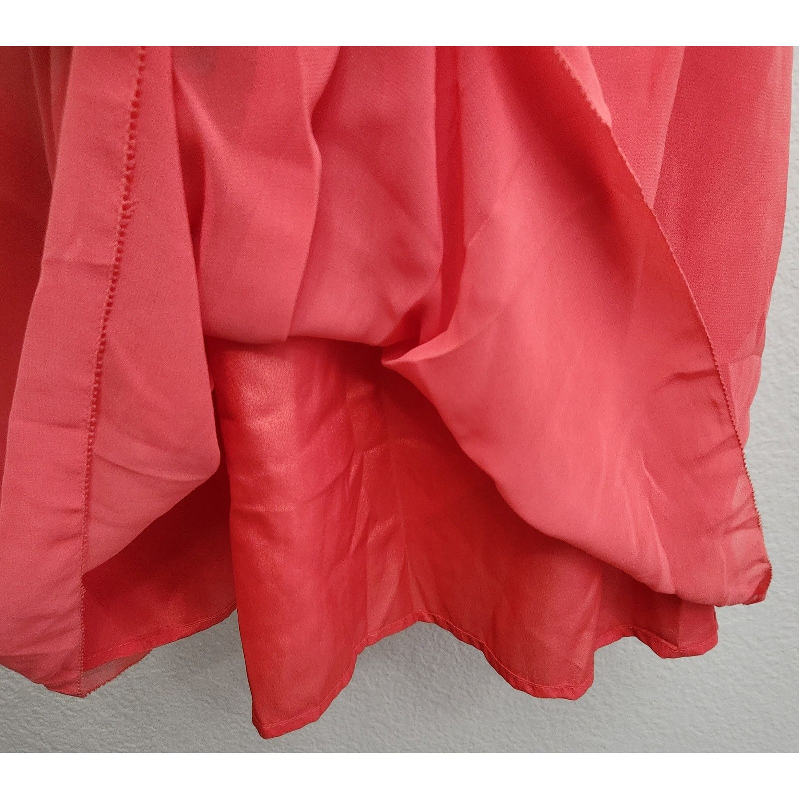 Other Bebe Hot Coral Studded Neckline Sleeveless Mini Dress 6 Size M / US 6-8 / IT 42-44 - 3 Thumbnail