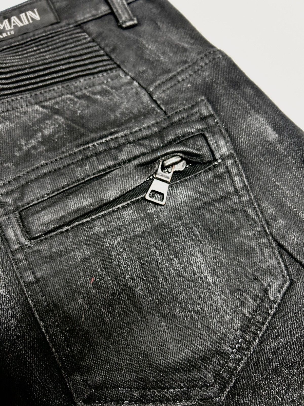 Balmain SS2014 Banana Cut Waxed Denim Size US 32 / EU 48 - 11 Thumbnail