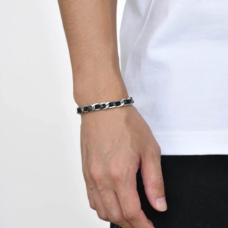 Jewelry × Vintage Stainless Steel Cuban Links Chain Bracelets Size ONE SIZE - 2 Thumbnail