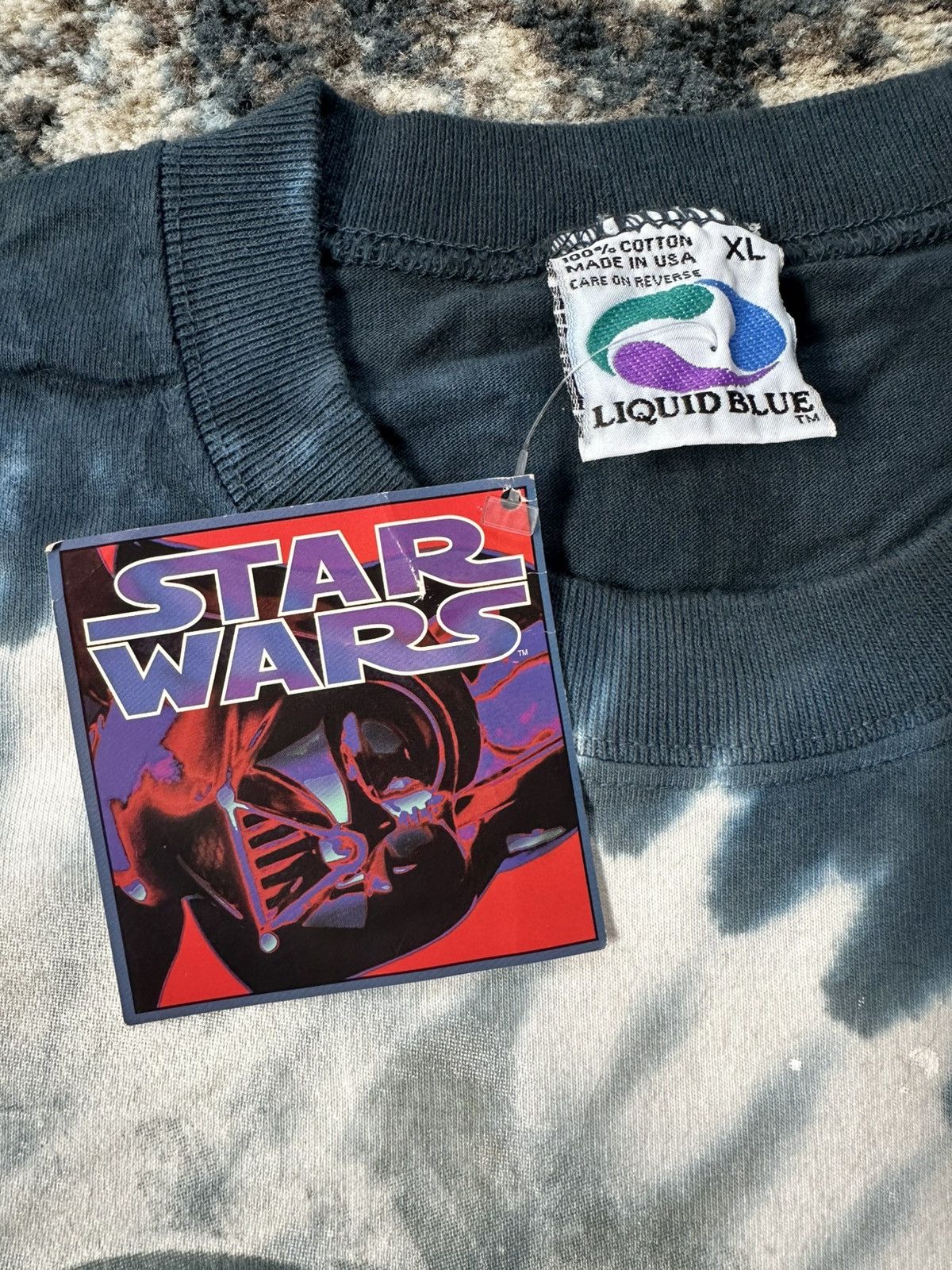 Liquid Blue Vintage 1997 Star Wars Liquid Blue All Over Print T-Shirt Size US XL / EU 56 / 4 - 4 Thumbnail
