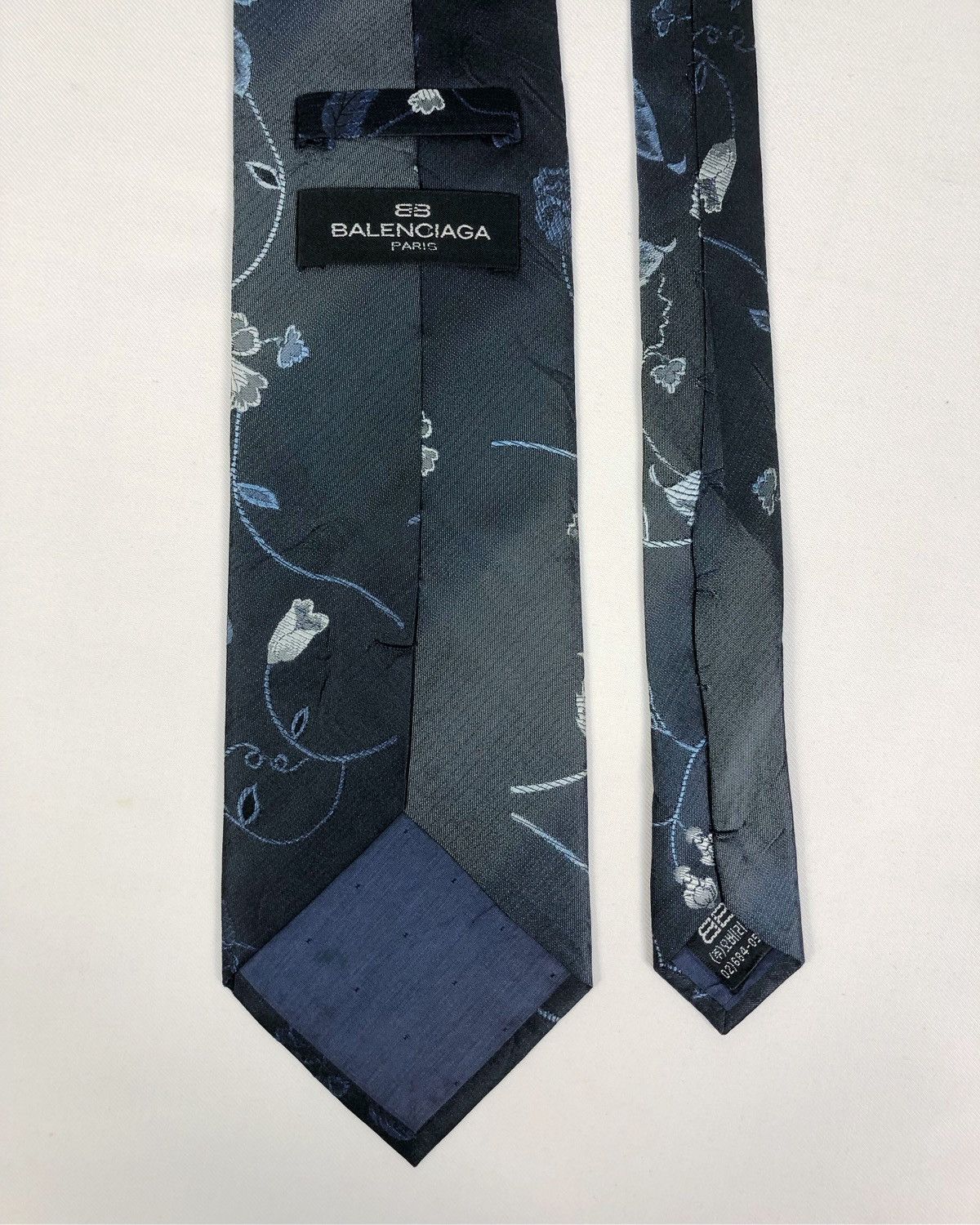 Balenciaga Rare Vintage Balenciaga Floral Silk Tie Size ONE SIZE - 4 Thumbnail