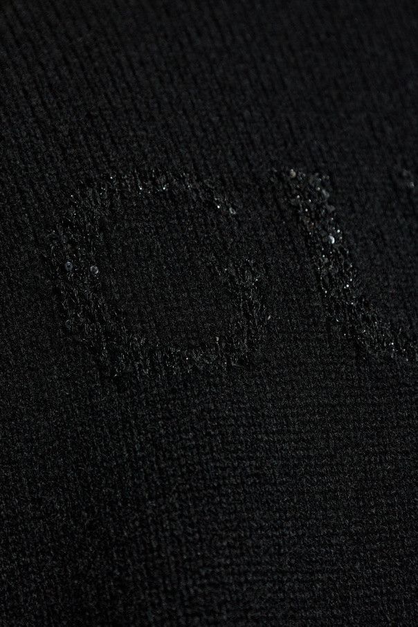Gucci o1s1wg110925 Wool Cashmere Sweater With Intarsia in Black Size US XS / EU 42 / 0 - 5 Thumbnail