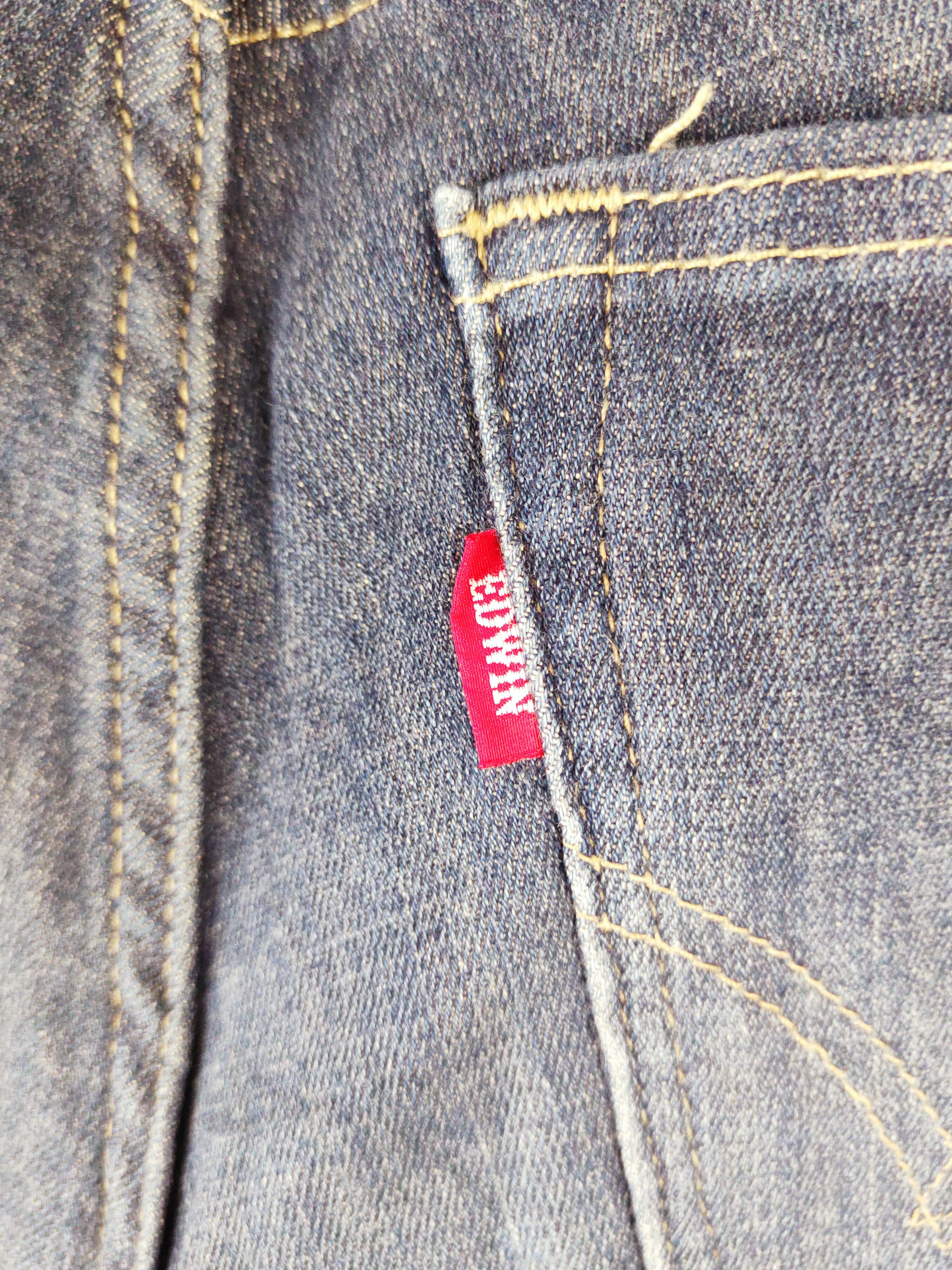 Edwin Edwin vintage Dark Blue Distressed Ripped Jeans #W600 Size US 30 / EU 46 - 11 Thumbnail