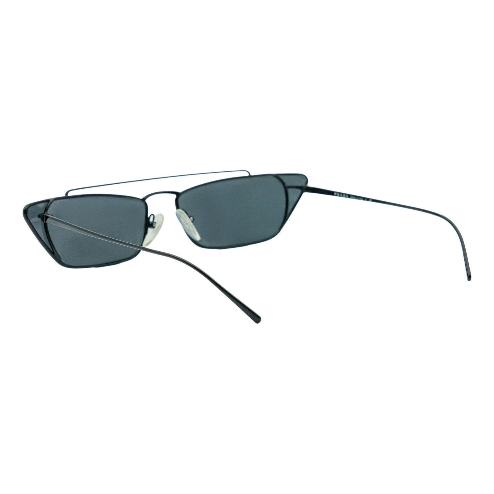 Prada Prada SPR 64U Cat Eye Rectangular Metal Black Sunglasses Size ONE SIZE - 4 Thumbnail