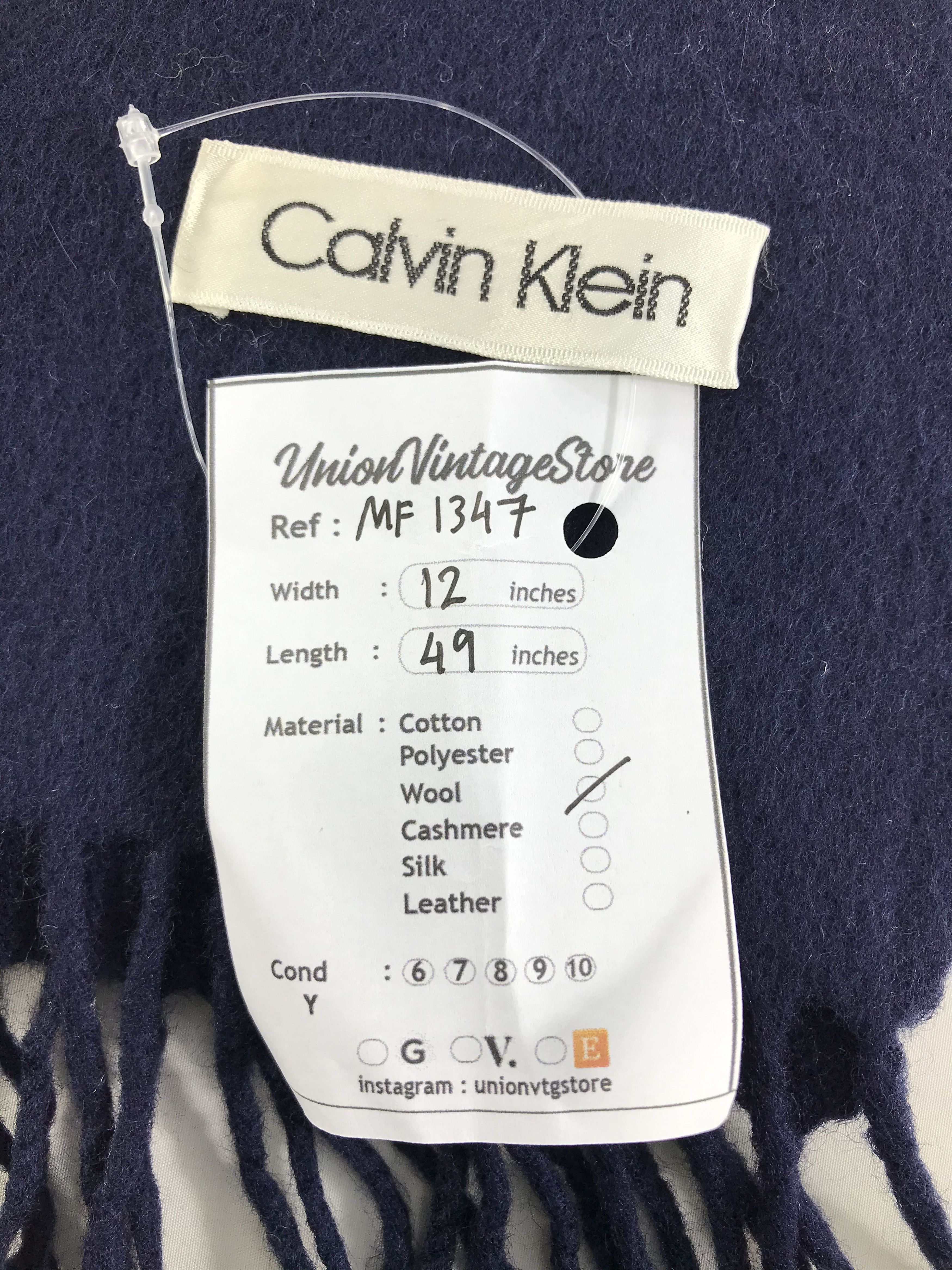 Calvin Klein Vintage Calvin Klein Scarf/Muffler/Neckwear MF1347 Size ONE SIZE - 4 Thumbnail