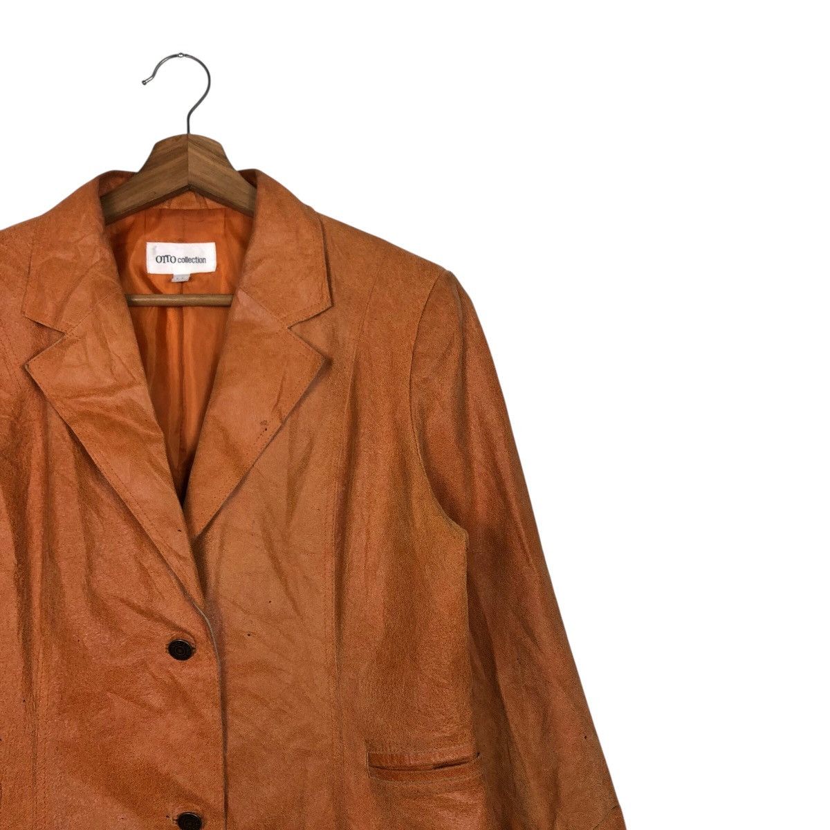 Vintage 📌Vintage Leather Jacket Otto Collection Issey Miyake Size US L / EU 52-54 / 3 - 7 Thumbnail