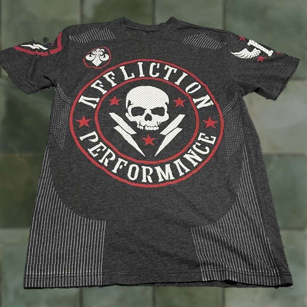 Affliction Affliction T-Shirt Mens Small Black Skull Graphic Hydrocore 50/50 Crew Neck Short Sleeve Graphic Tee Size US S / EU 44-46 / 1 - 1 Thumbnail