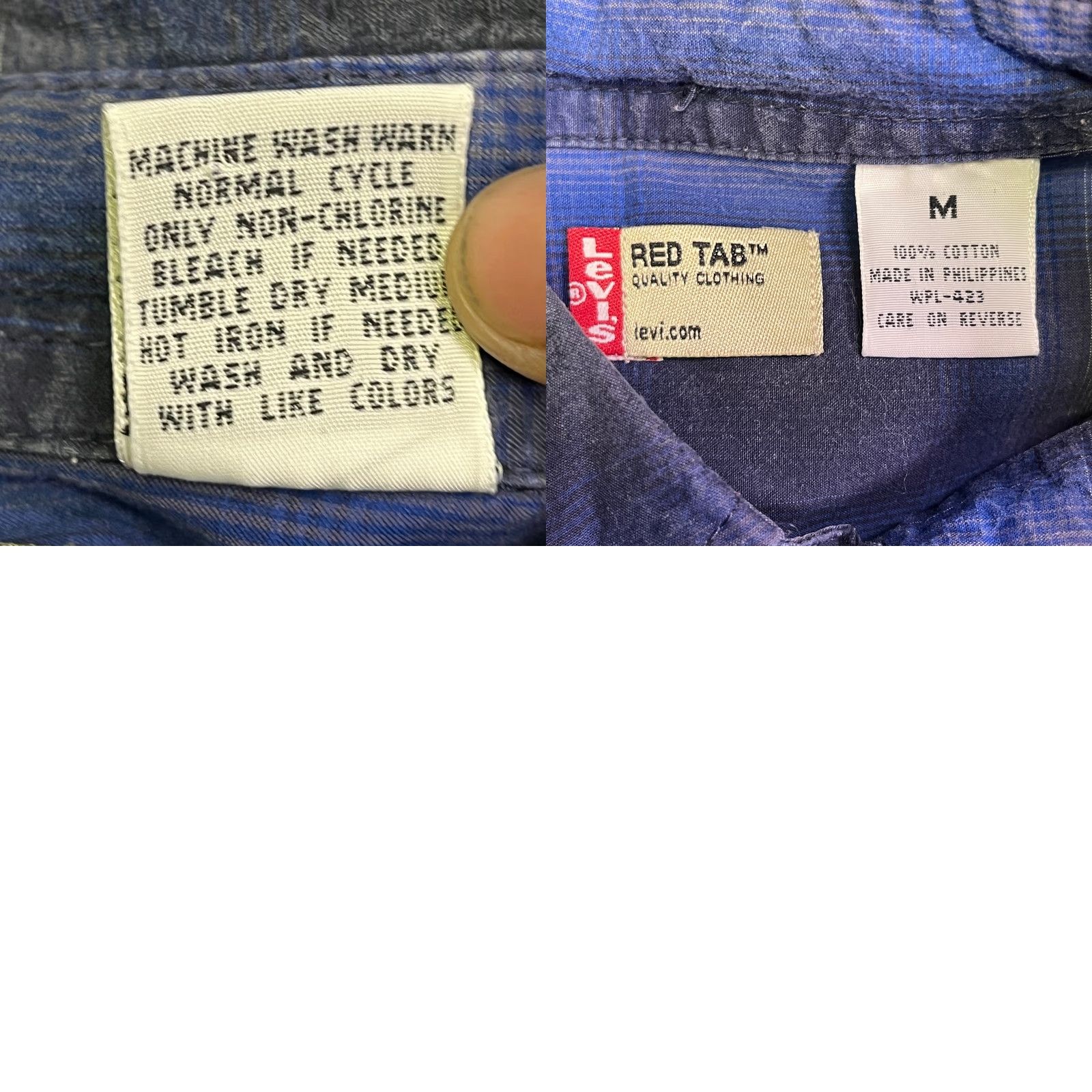 Levi's Levi's Shirt Mens Medium Blue Plaid Button-Up Cotton Casual Classic Size US M / EU 48-50 / 2 - 8 Thumbnail