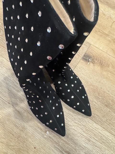 The Attico The Attico Black velvet and Crystal boots Size US 7 / IT 37 - 8 Thumbnail