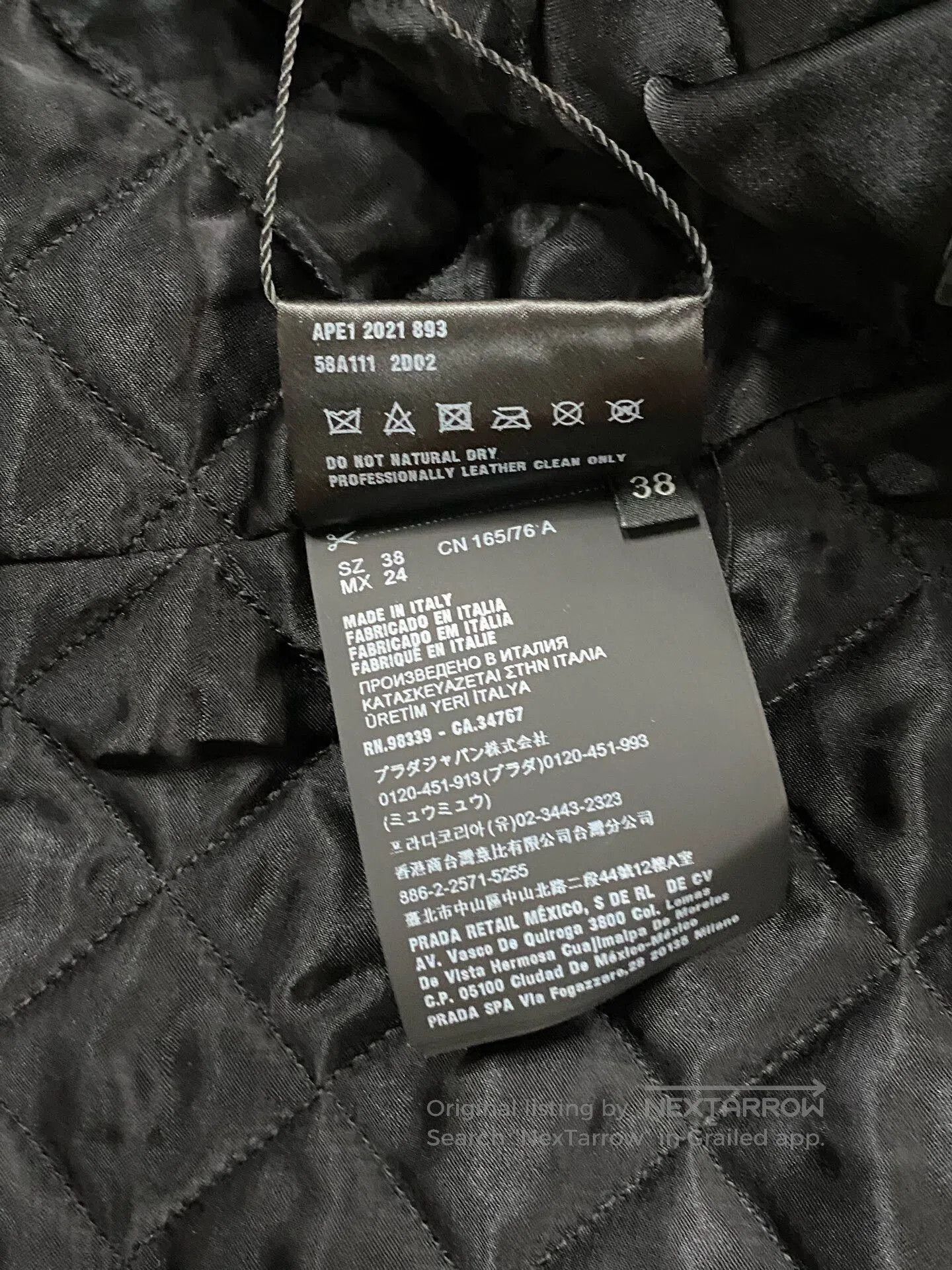 Prada prada leather motorcycle jacket in new condition. Size S / US 4 / IT 40 - 7 Thumbnail
