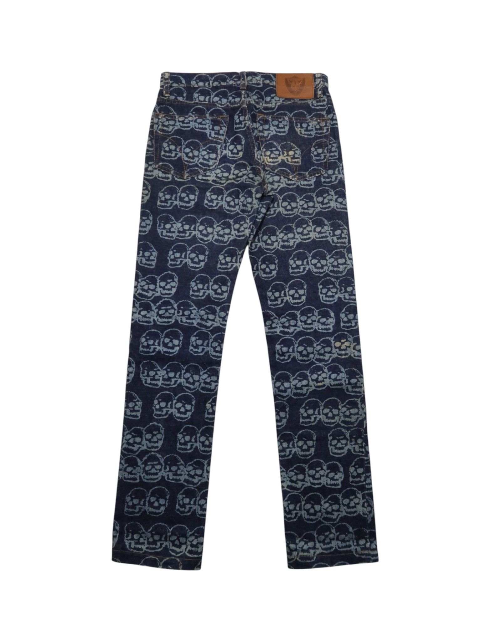 Hysteric Glamour 1999 Iconic Hysteric Glamour Psychedelic Skull Pile Denim Size US 28 / EU 44 - 2 Thumbnail