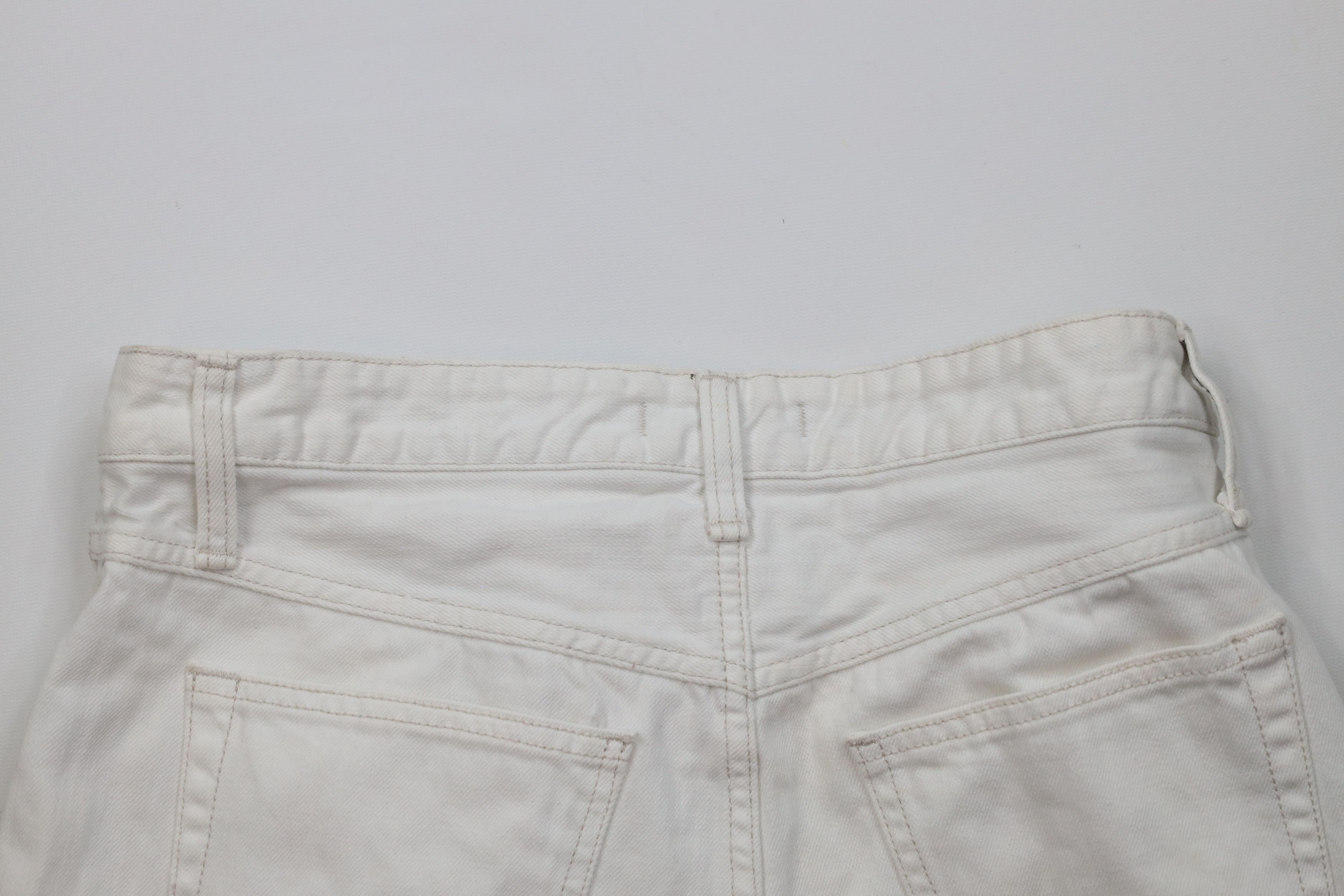 Free People Free People Button Fly Cut Off Denim Jean Shorts White Size 28" / US 6 / IT 42 - 9 Thumbnail