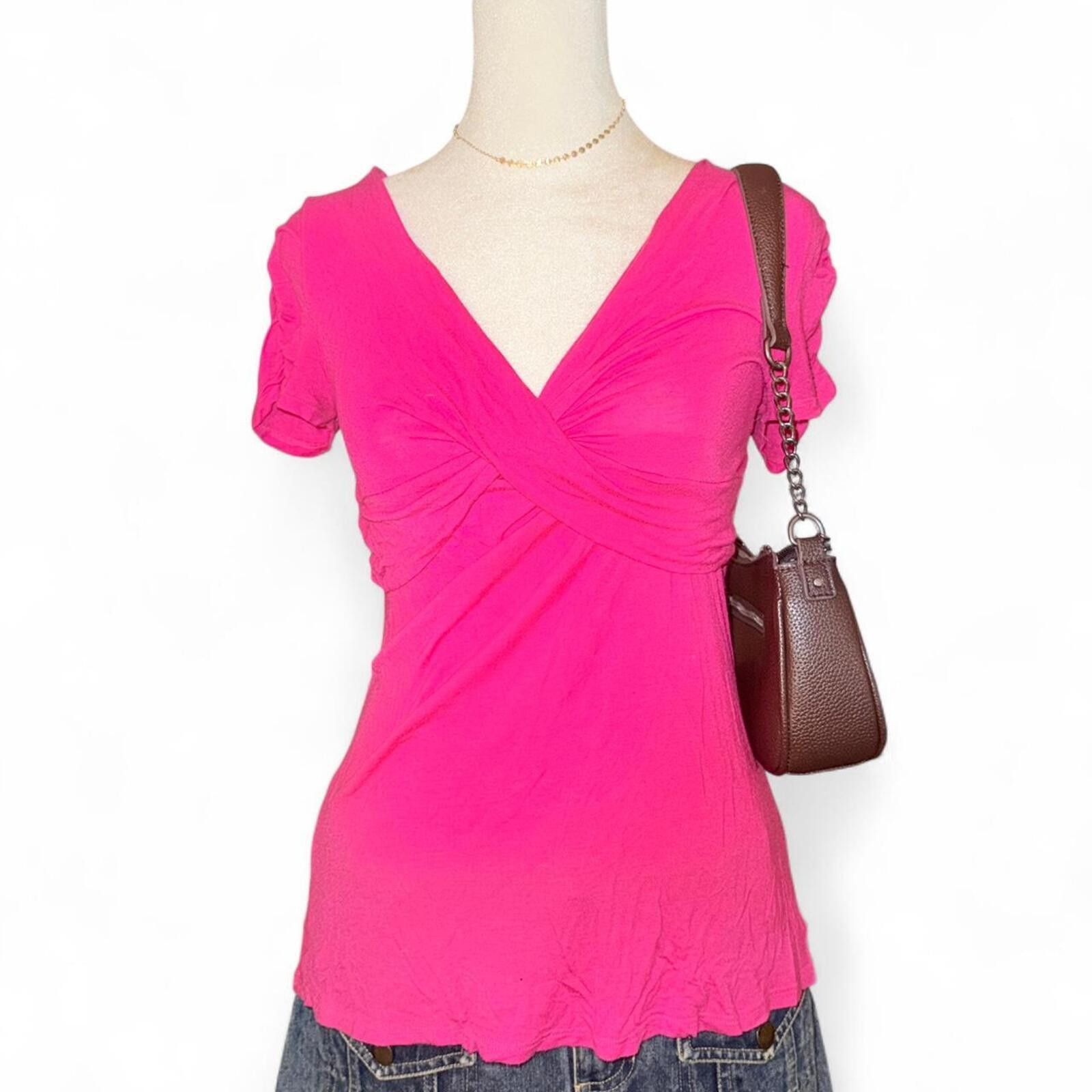 Other Vintage Taboo Hot Pink Lace Y2K Top Size S / US 4 / IT 40 - 2 Thumbnail