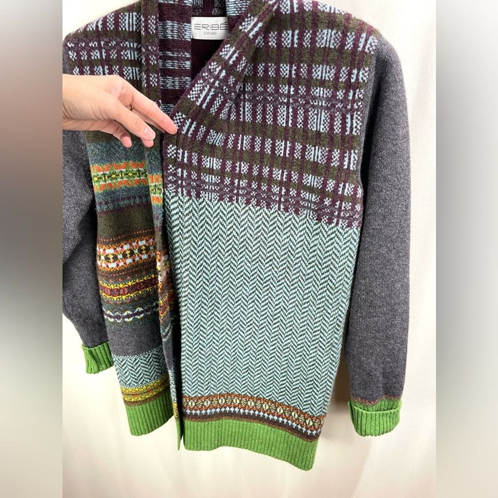 Other NEW Eribe Scotland Pioneer Fairisle Wool Cardigan Size S/M Size S / US 4 / IT 40 - 4 Thumbnail