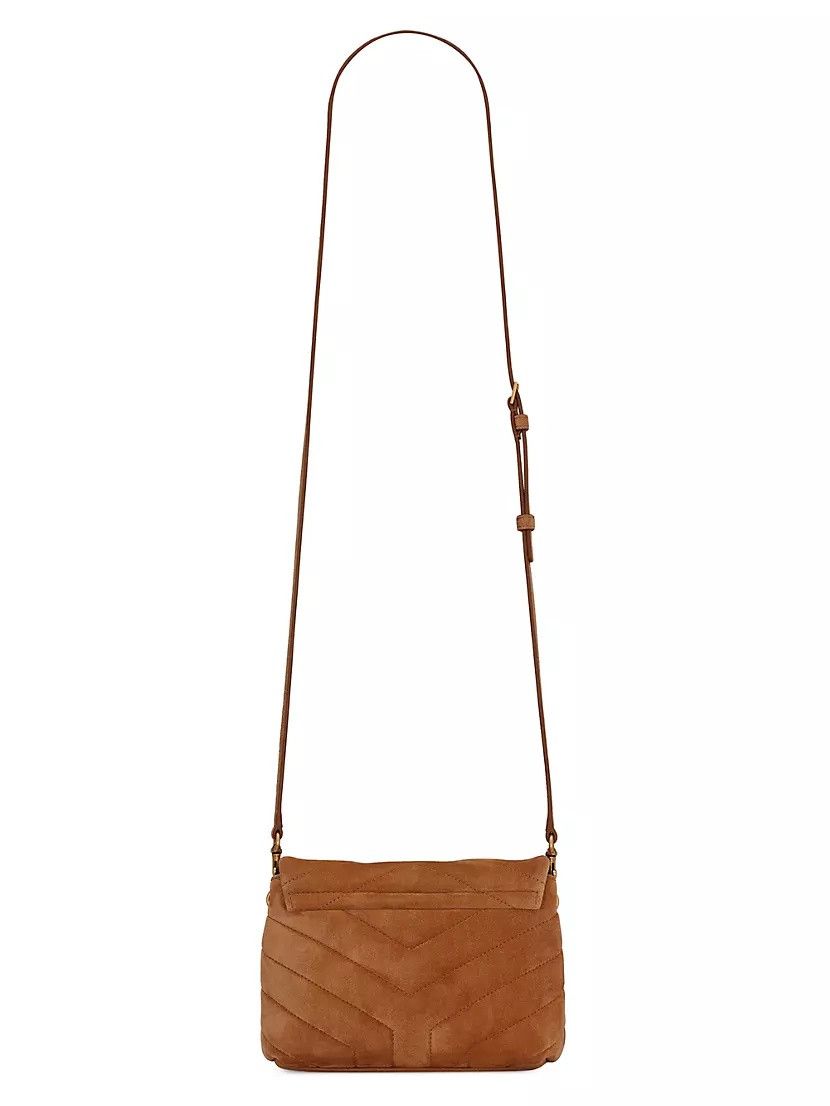 Saint Laurent Paris o1s1wg111125 Toy Loulou Crossbody Bag in Quilted Suede Size ONE SIZE - 4 Thumbnail