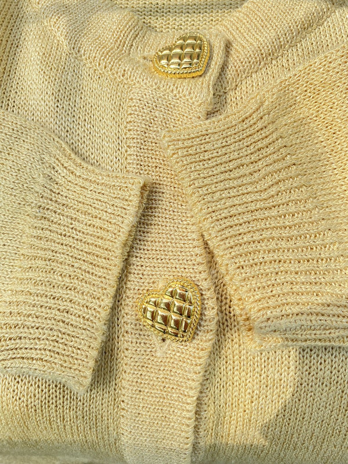 Vintage PALLS PYRA Yellow Knit Cardigan Size M / US 6-8 / IT 42-44 - 20 Thumbnail