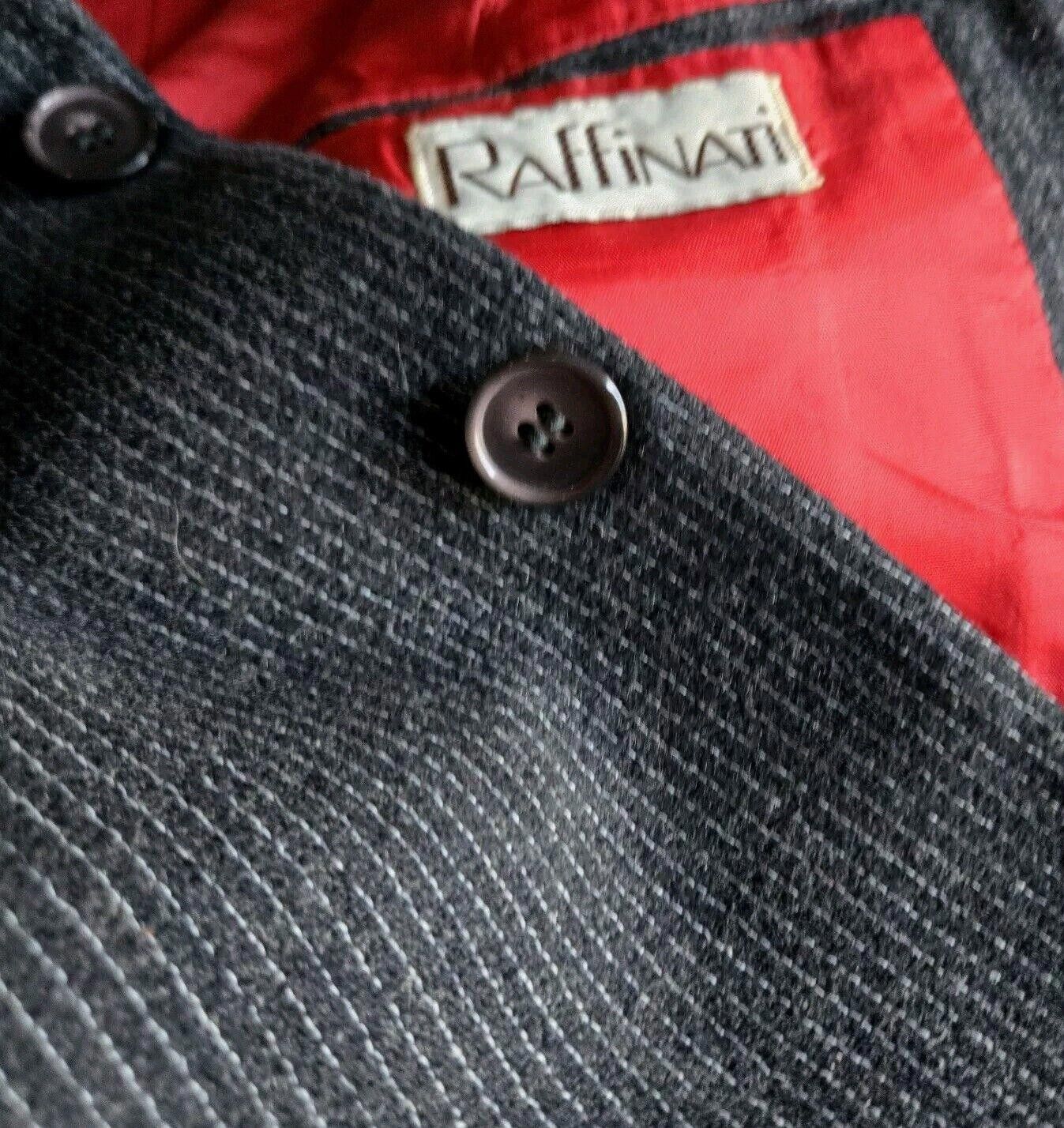 Designer Raffinati Pin Striped Jacket Mens S/M Vintage Wool Blend C21 Size 36R - 1 Thumbnail