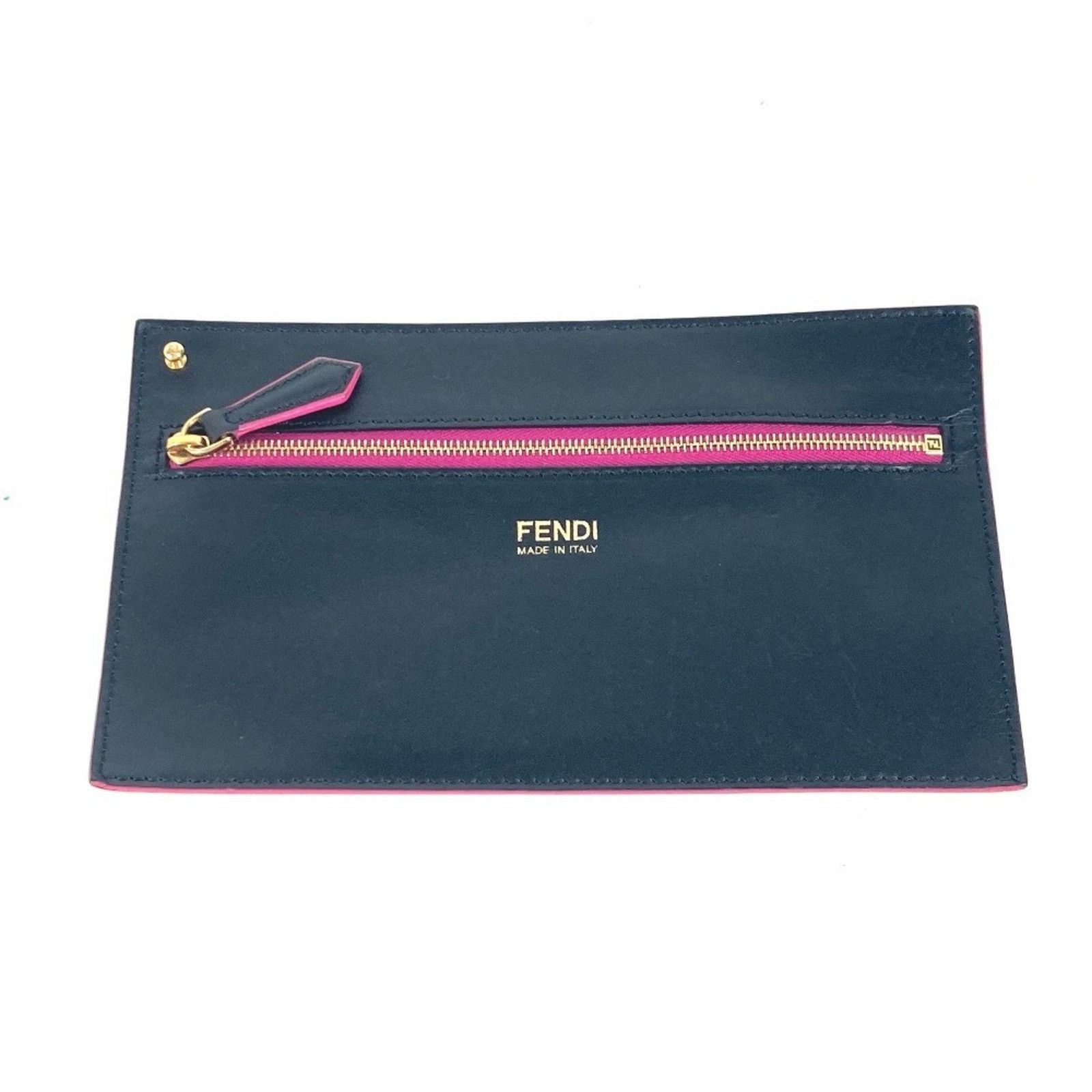 Fendi Fendi ZipAround Leather Wallet