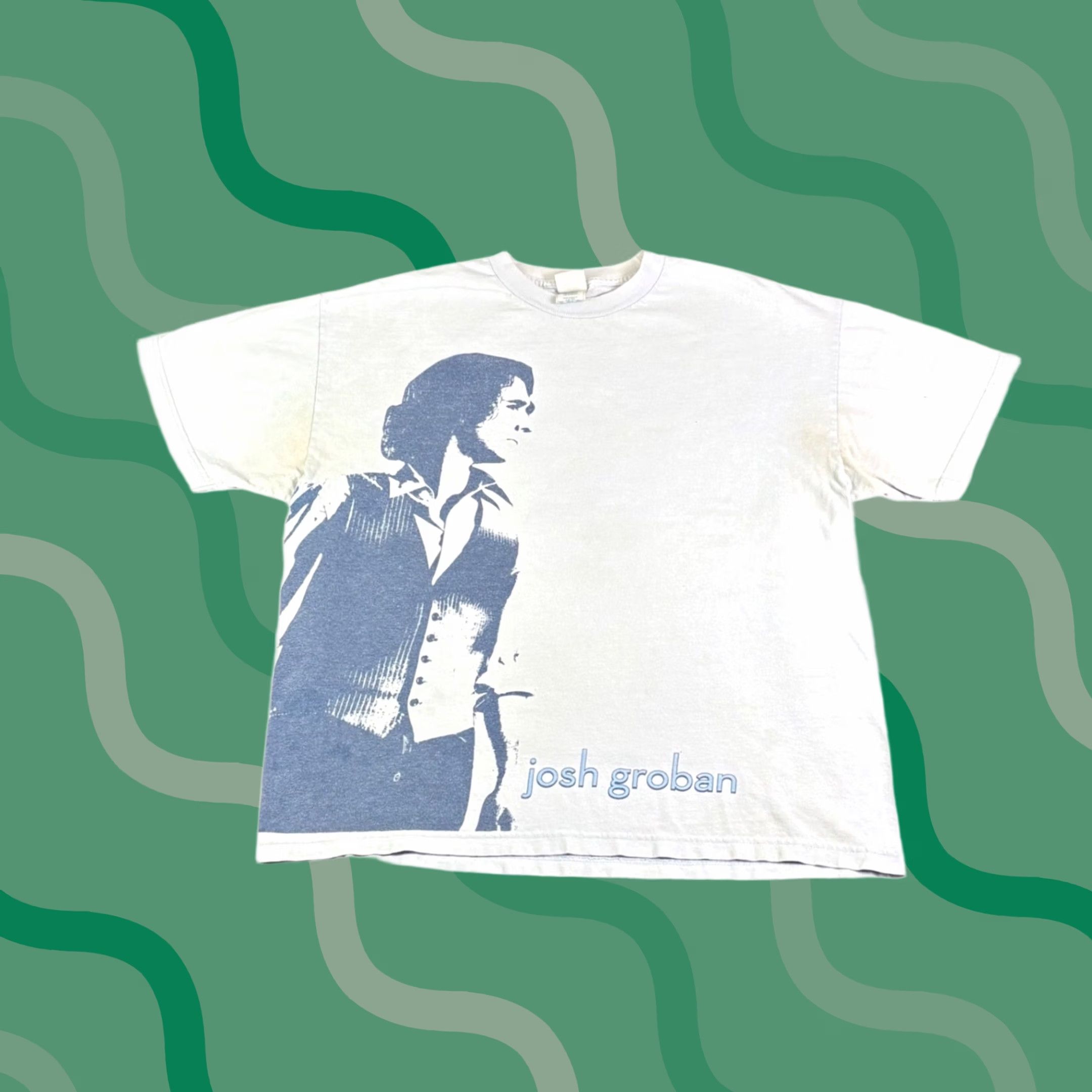 AAA VINTAGE Josh Groban T Shirt XL Gray Y2K Fan Club Mens Size US XL / EU 56 / 4 - 1 Thumbnail