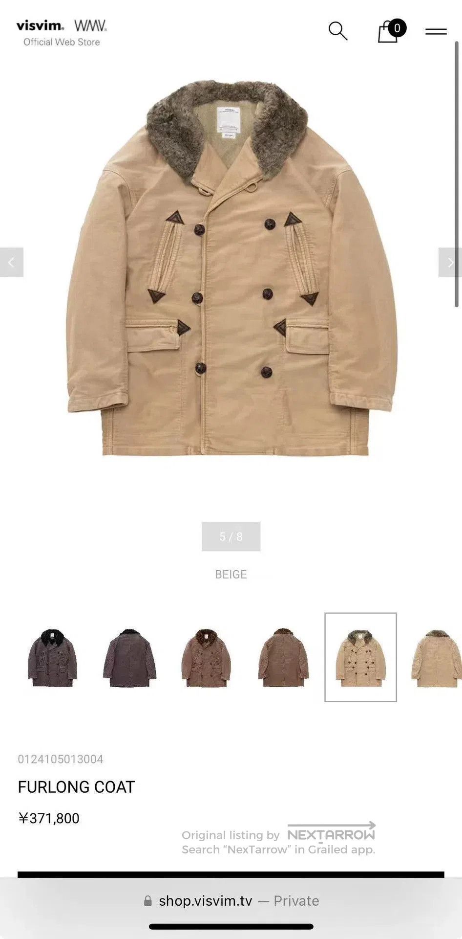 Visvim visvim Furlong Beige Fur Collar Coat. Size US M / EU 48-50 / 2 - 9 Thumbnail