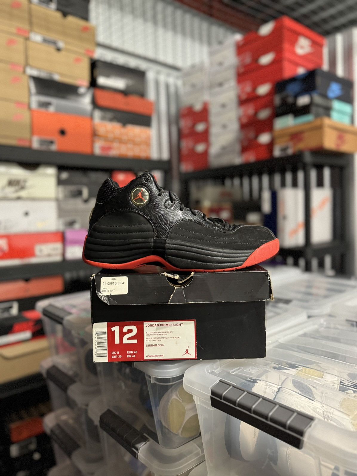 Jordan Brand Jordan Jumpman Team 1 Black Infrared 2014 Size 12 Size US 12 / EU 45 - 1 Thumbnail