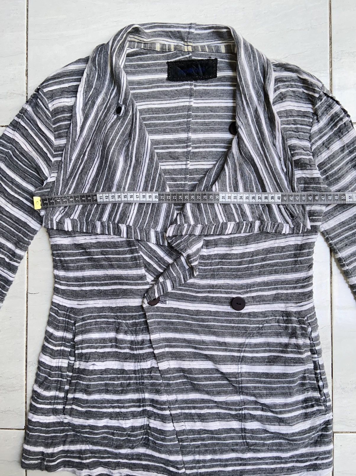 5351 POUR LES HOMMES KOHSHIN SATOH Grey Blazer Cardigan Size US S / EU 44-46 / 1 - 8 Thumbnail
