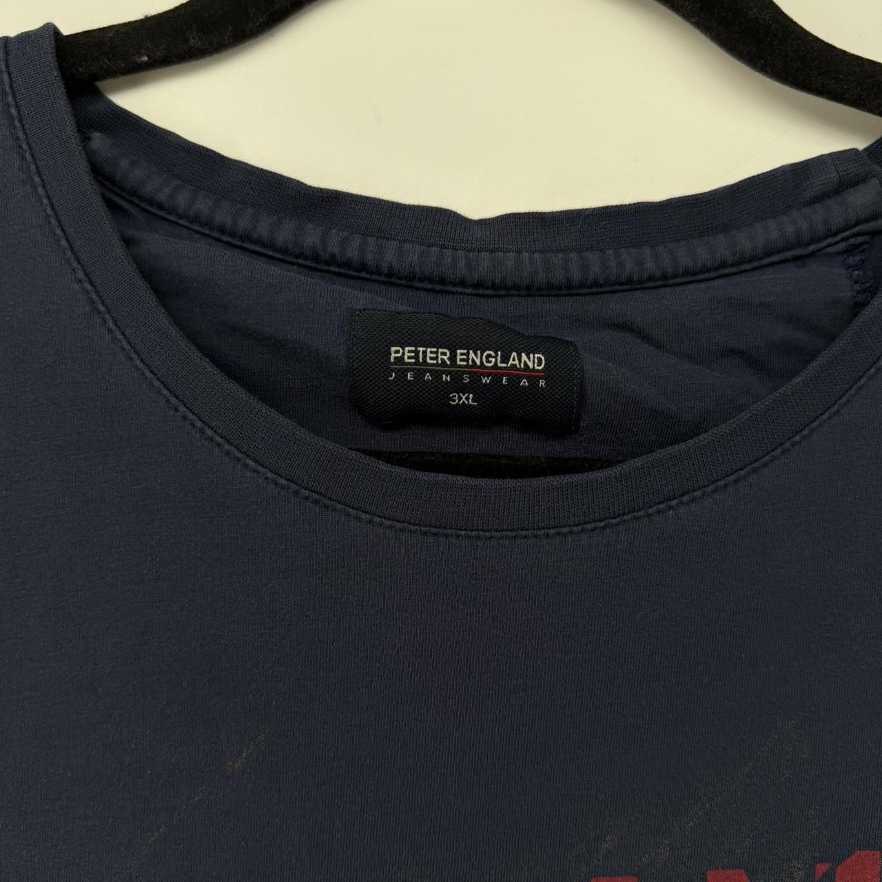 The Unbranded Brand Peter England Jeans T-Shirt Men's 3XL Blue Tee Infini Break Size US XXL / EU 58 / 5 - 2 Thumbnail