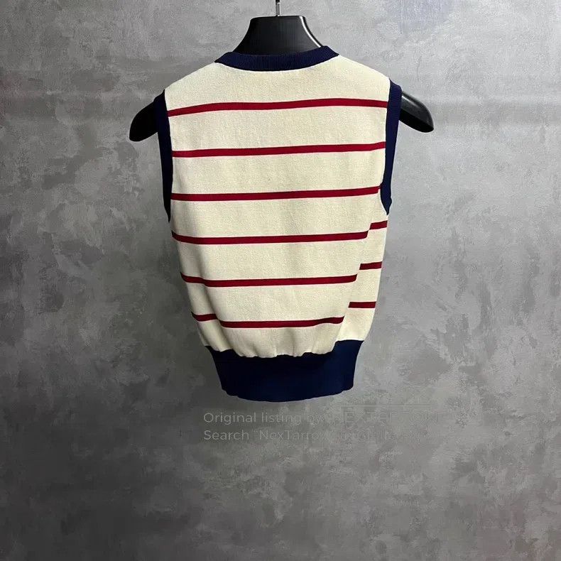 Louis Vuitton Louis Vuitton Sleeveless off-white striped sweater Size XS / US 0-2 / IT 36-38 - 2 Thumbnail