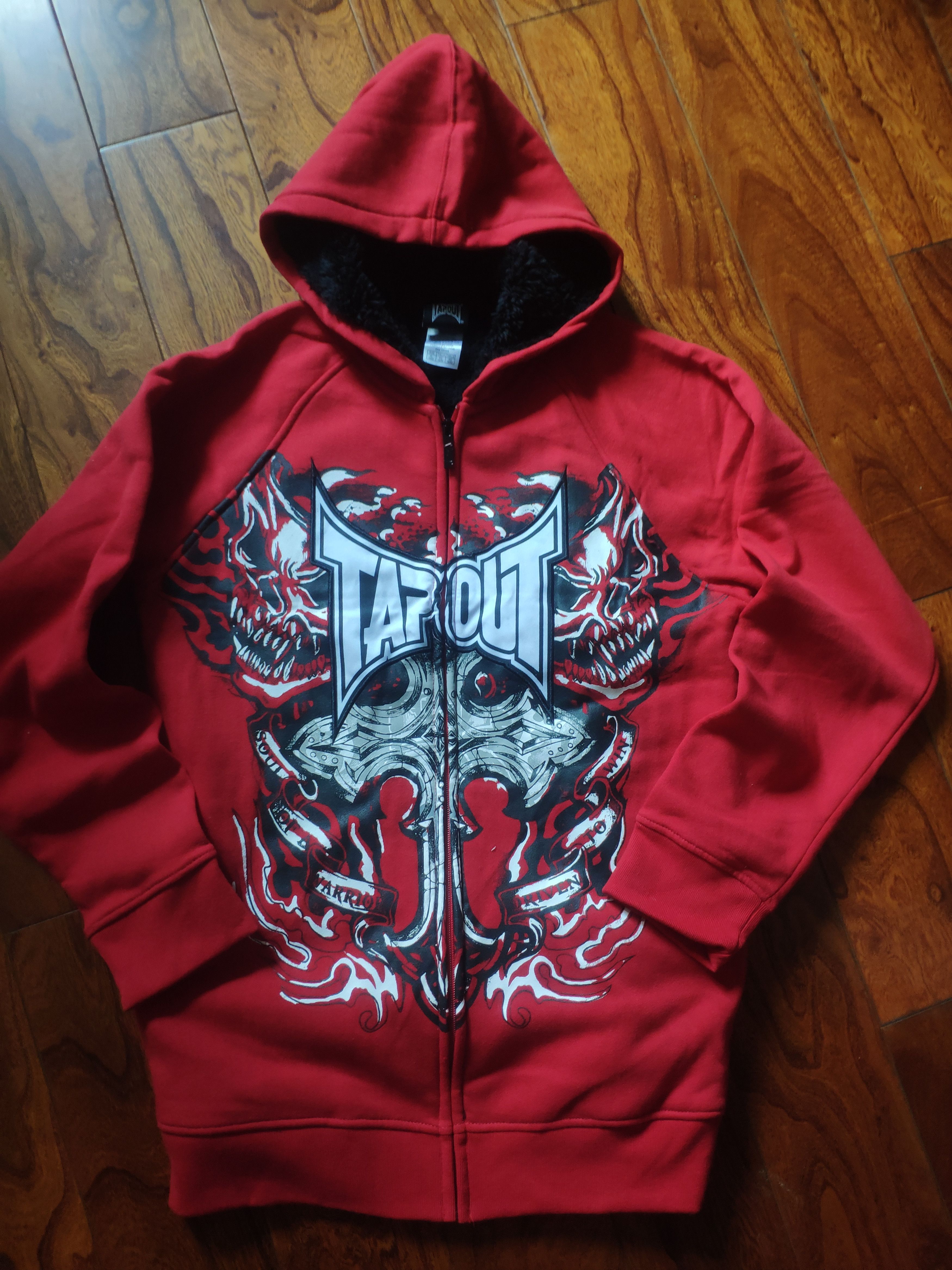 Tapout Tapout Light Blue Zip-Up Hoodie 🥊 Oversized XXL Streetwear