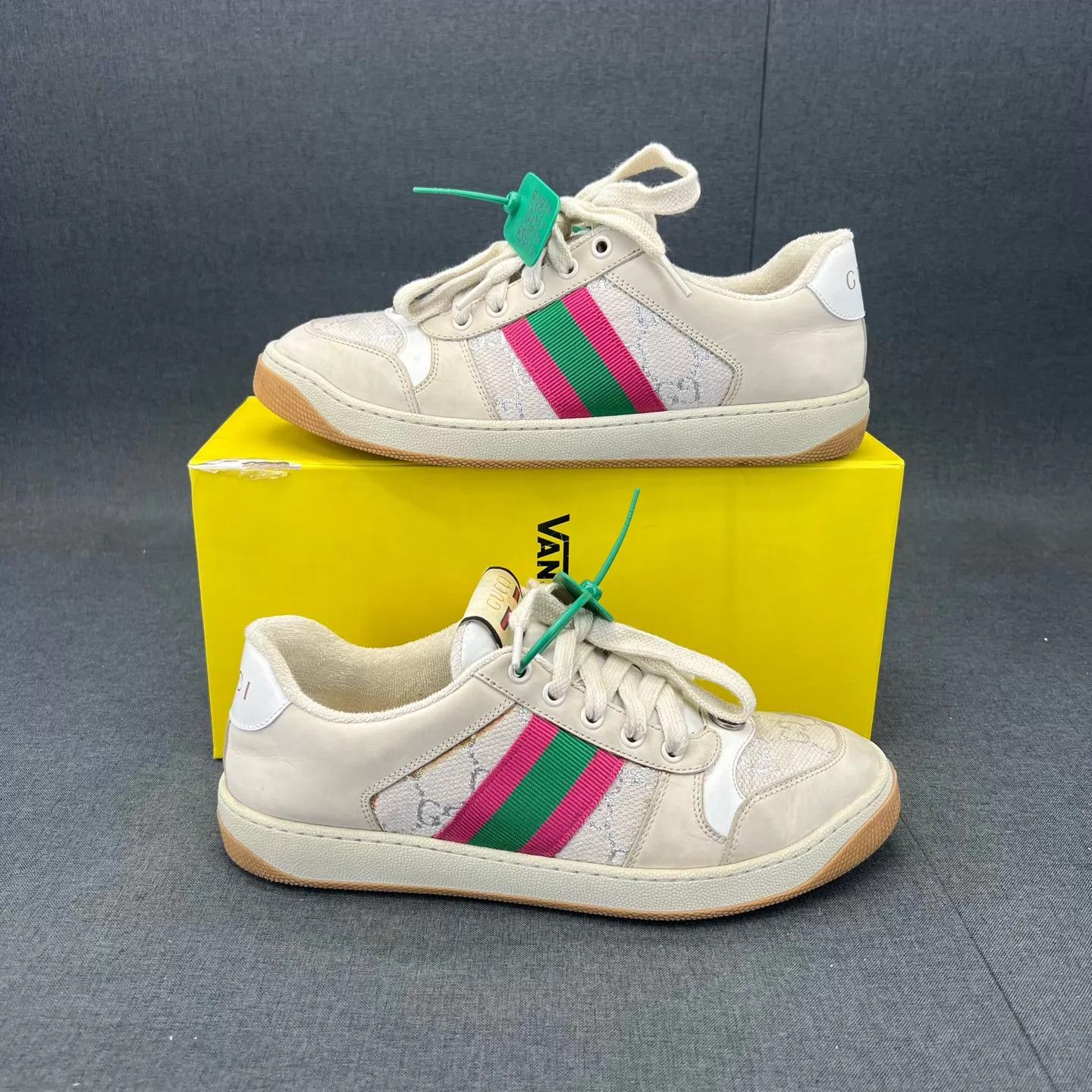 Gucci Gucci distressed blush sneakers women's 39 like new Size US 8.5 / IT 38.5 - 2 Thumbnail