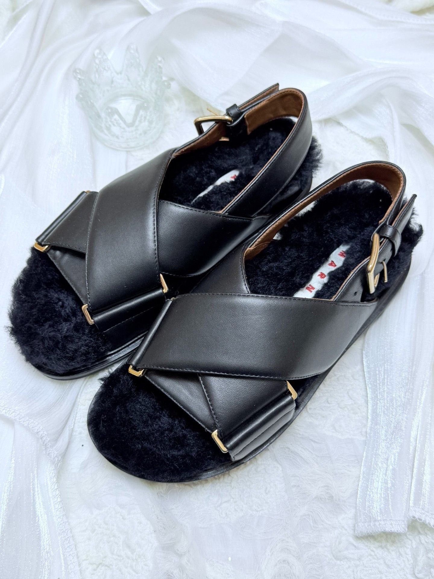 Marni Marni Leather Black Sandals us_5 Women Size US 5 / IT 35 - 1 Thumbnail