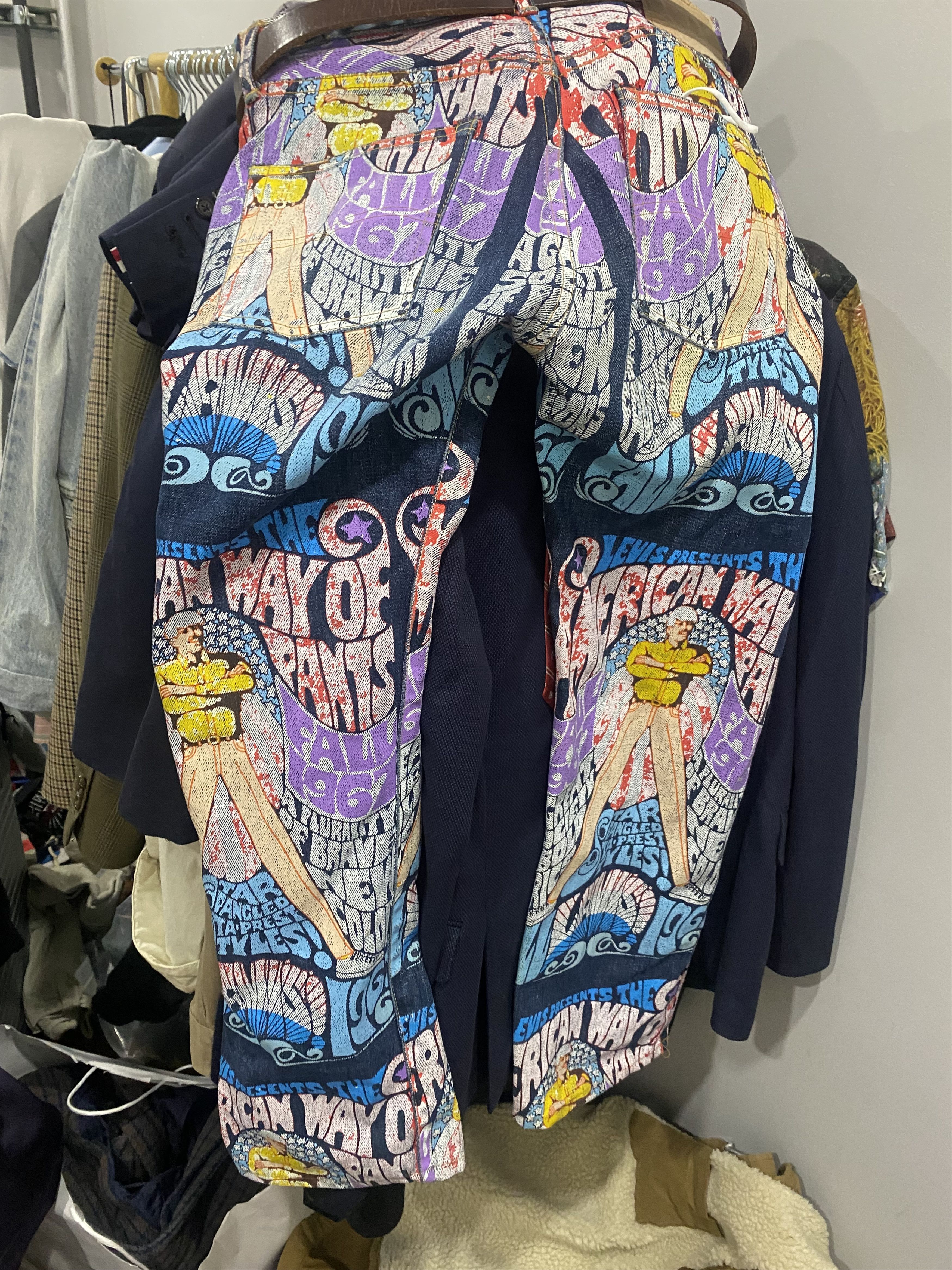 Levi's Levi’s Psychedelic Banner Print Denim Size US 31 - 2 Thumbnail
