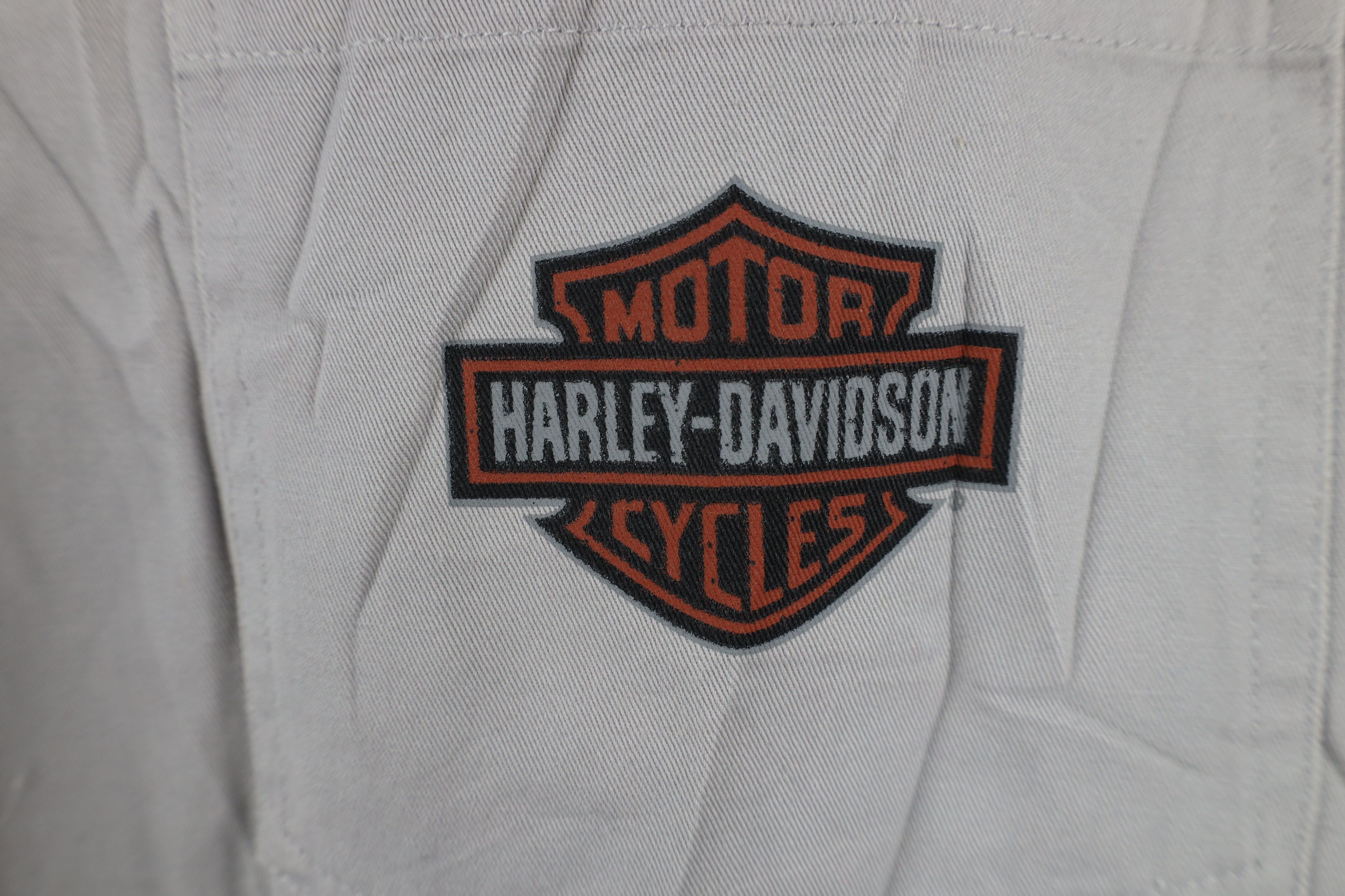 Harley Davidson × Vintage Vintage Harley Davidson Logo Cut Off Collared Button Shirt Size US XL / EU 56 / 4 - 4 Thumbnail
